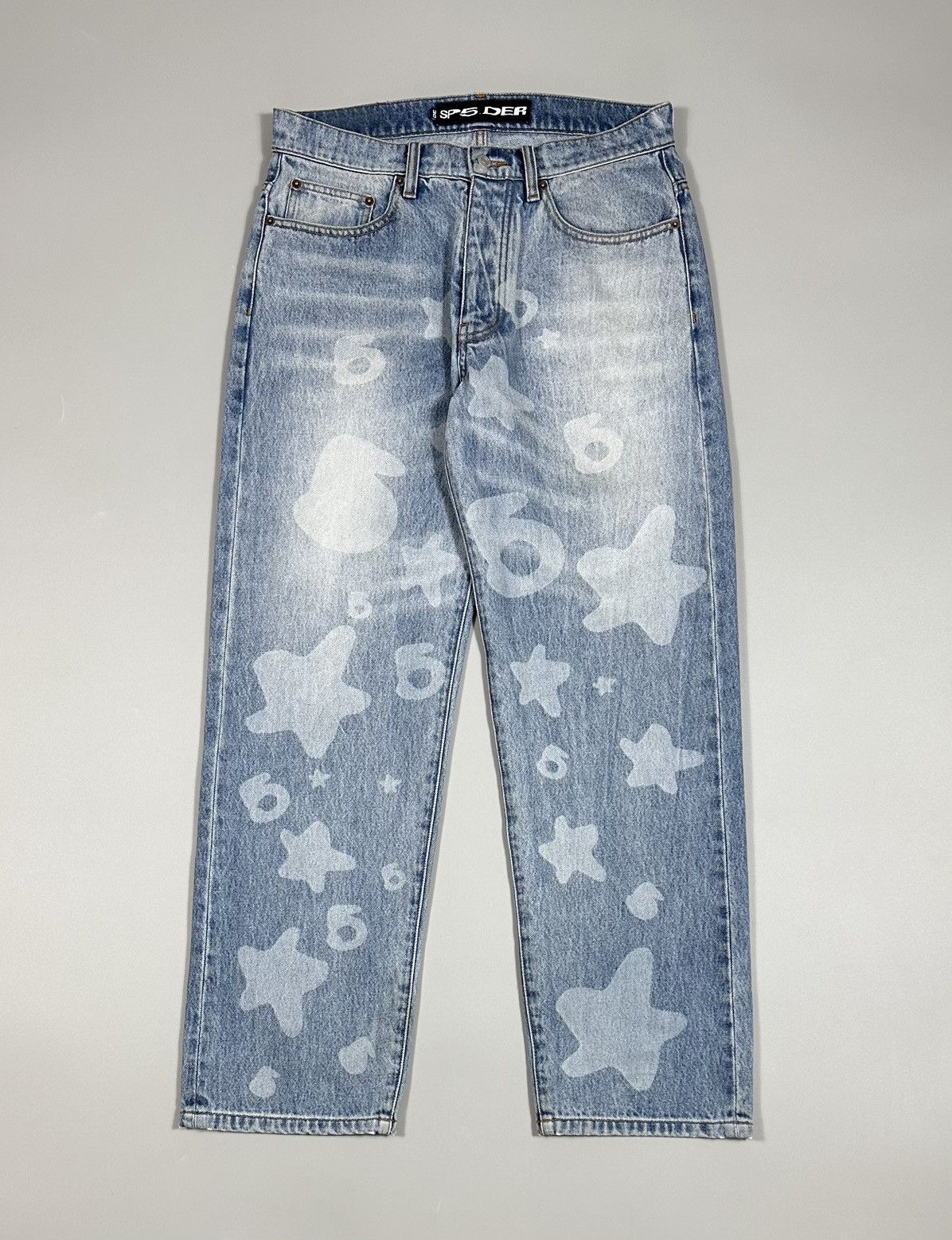 Sp5der Sp5der Beluga Light Blue Wash Denim Jeans Size US 30 / EU 46 - 1 Thumbnail