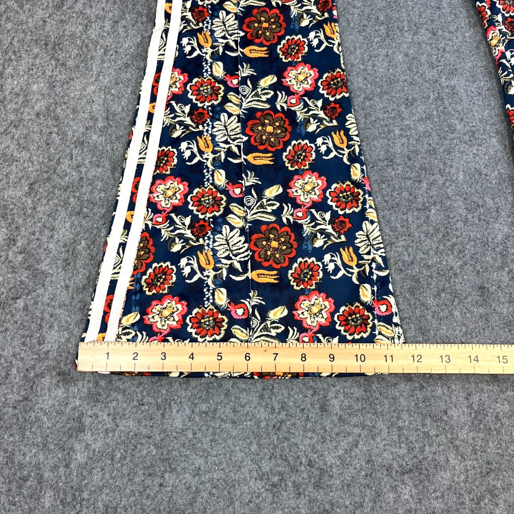 Adidas Adidas Originals Womens Track Pants Flare Low Rise UK 6 Floral Firebird Trefoil Trousers Jogger Size 28" / US 6 / IT 42 - 3 Thumbnail