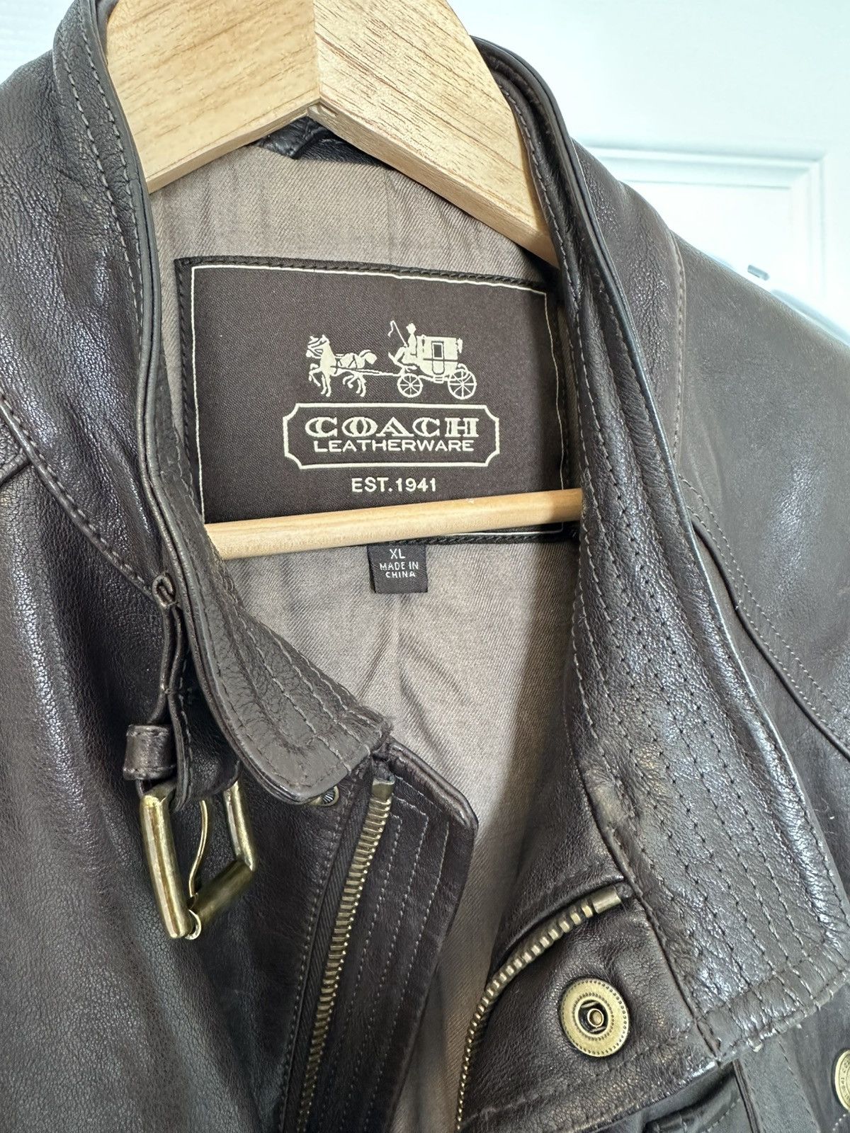 Coach Men’s Coach Leather Jacket Size US L / EU 52-54 / 3 - 2 Thumbnail