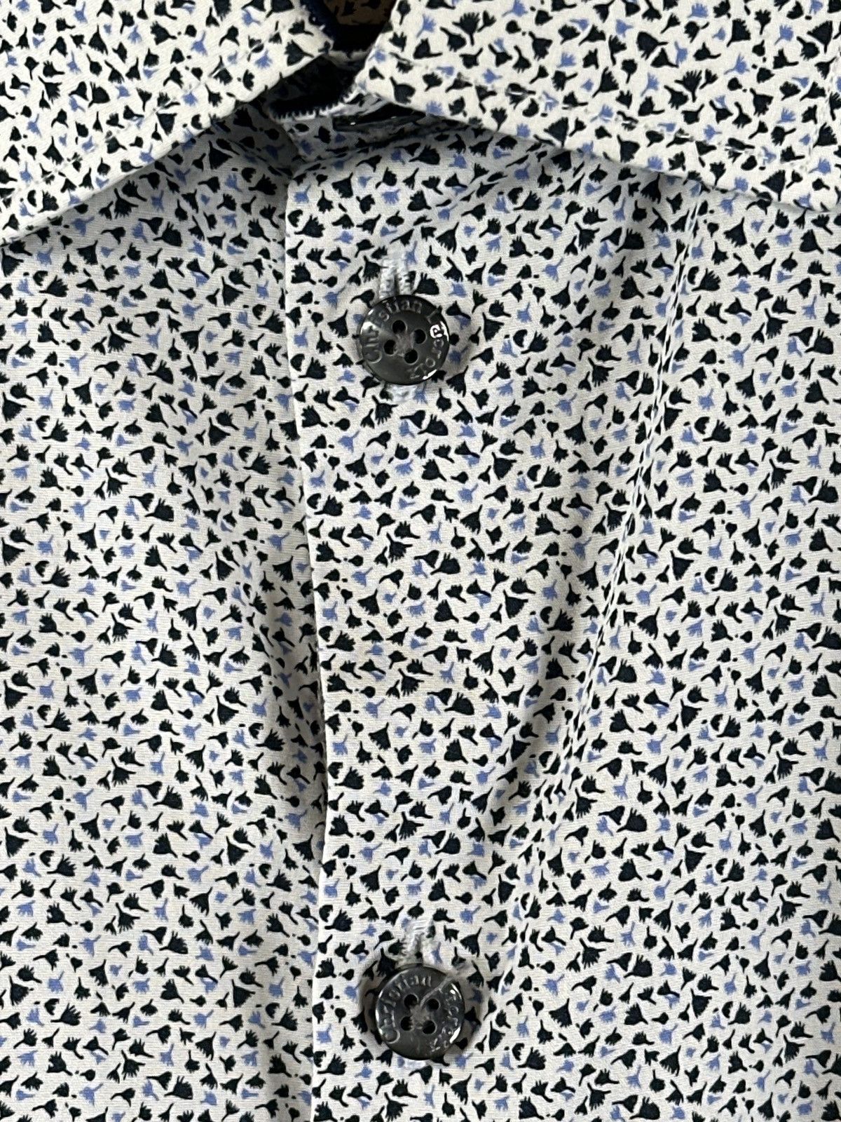 Christian Lacroix Christian Lacroix Geometric Pattern Dress Shirt Size US L / EU 52-54 / 3 - 3 Thumbnail