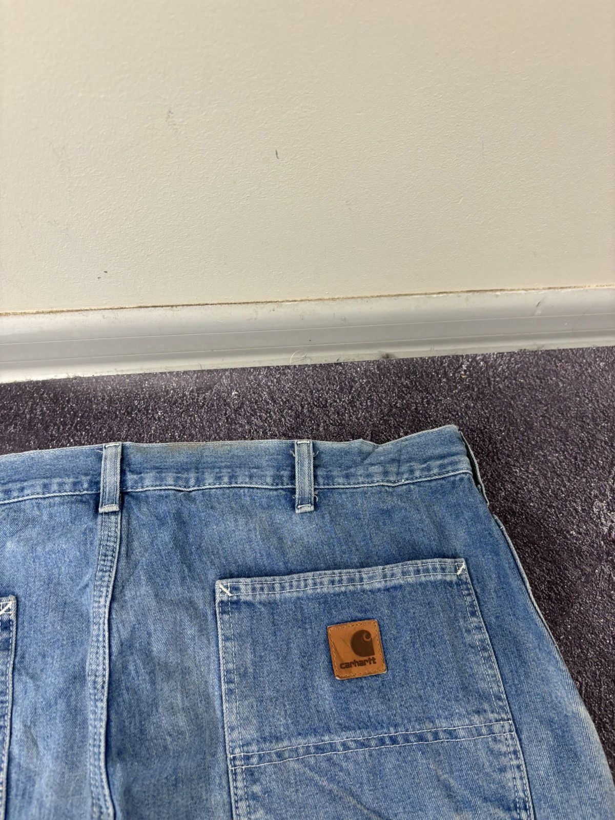 Carhartt Vintage Carhartt Dungaree Fit Faded Blue Baggy Denim Jeans Size US 38 / EU 54 - 7 Thumbnail