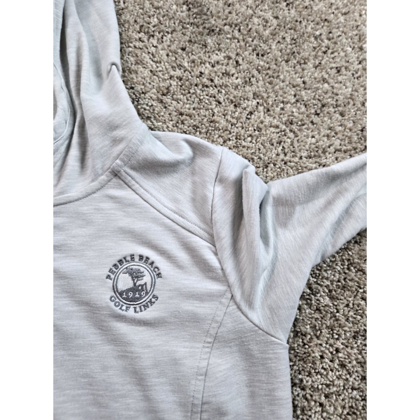 Vintage Zero Restrictions Golf Hoodie Womens Small Gray 1/2 Zip Pullover Pebble Beach Size S / US 4 / IT 40 - 5 Thumbnail