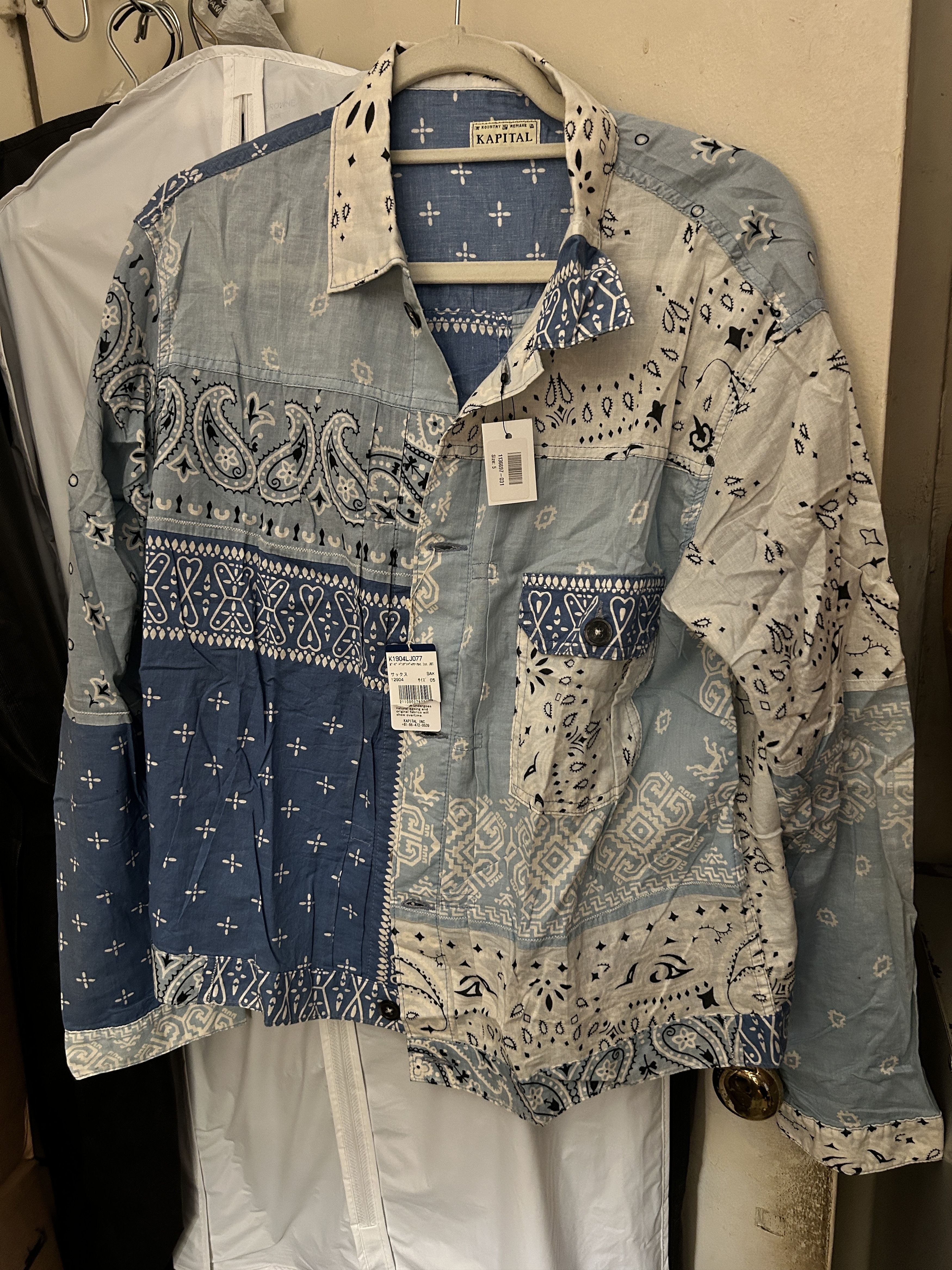Kapital Kapital Kountry Patchwork Bandana Shirt Blue Size 5 Size US XL / EU 56 / 4 - 8 Thumbnail