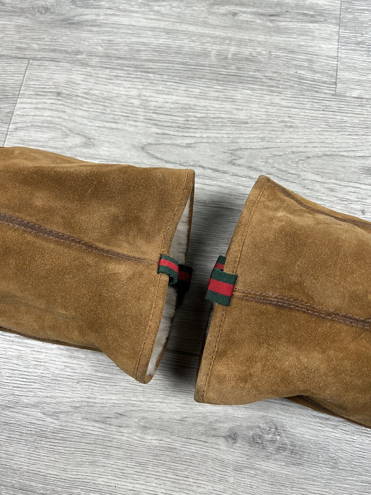 Gucci Gucci Saint Moritz Women Brown Suede Fur Lined Boot Size US 7.5 / IT 37.5 - 11 Thumbnail