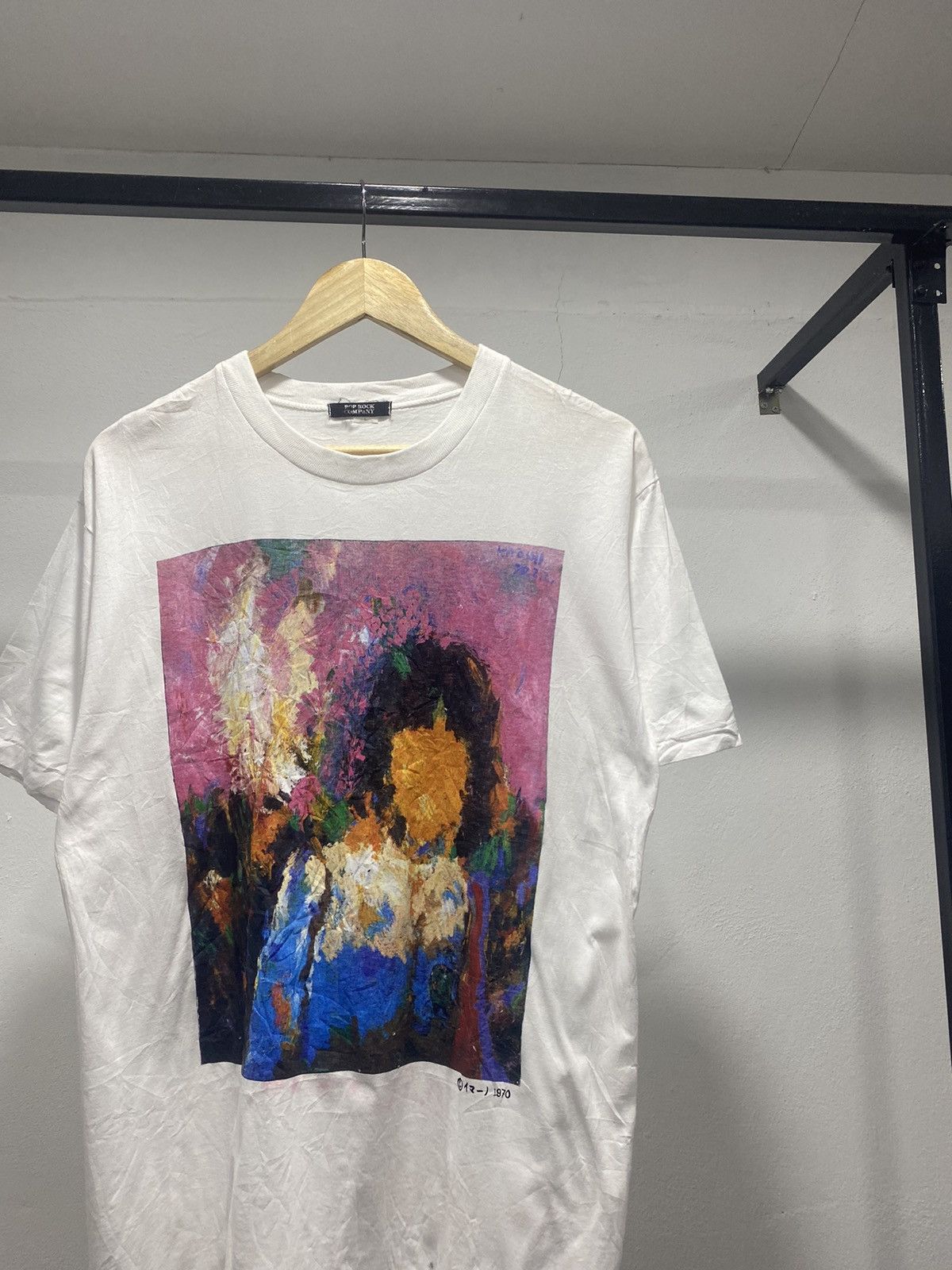 Vintage 1970s☠️ Kiyoshiro Imawano Potrait Art (dated 2 Feb 1970) Size US L / EU 52-54 / 3 - 2 Thumbnail