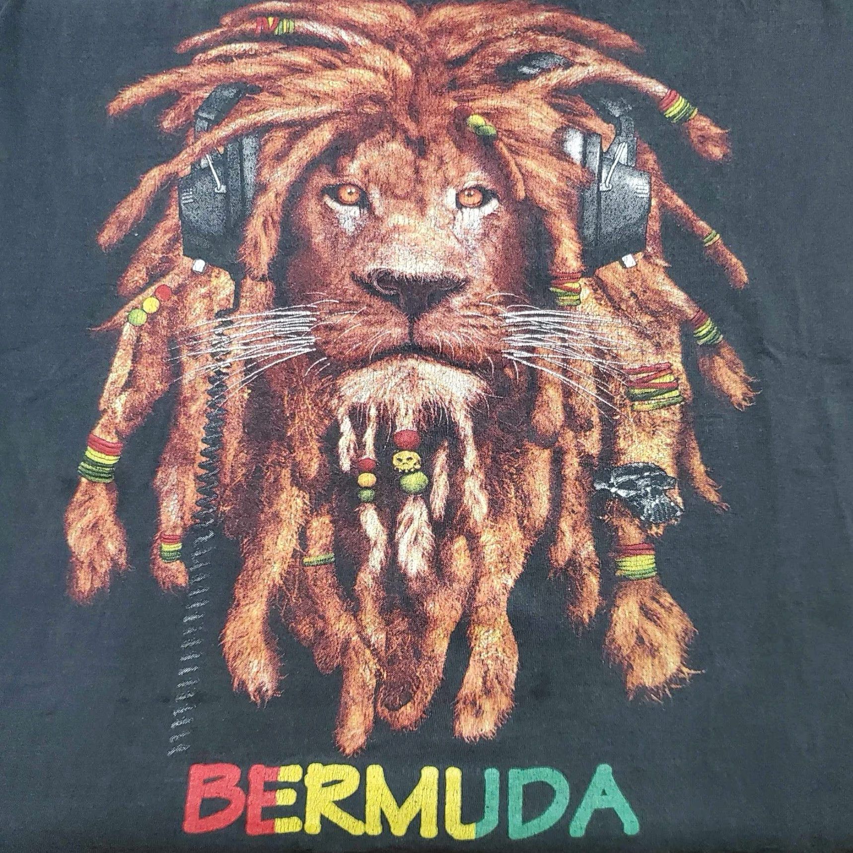 Vintage VINTAGE Hot Eagle T-Shirt Double-Sided Rasta Lion Black Large L 90s Y2K Men Shirt Size US L / EU 52-54 / 3 - 4 Thumbnail
