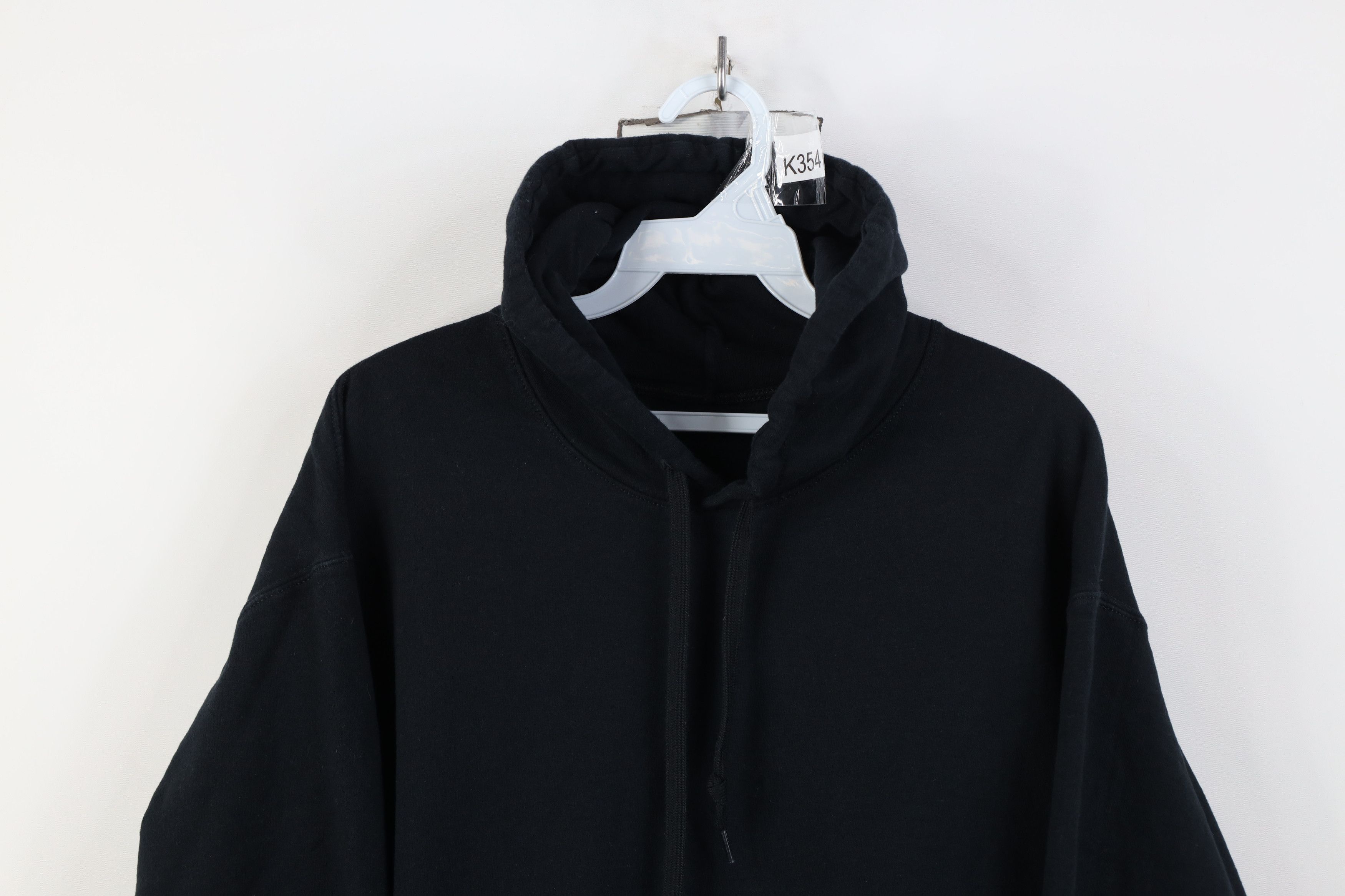 Vintage Vintage Y2K Streetwear Heavyweight Hoodie Sweatshirt Black Size US M / EU 48-50 / 2 - 2 Thumbnail