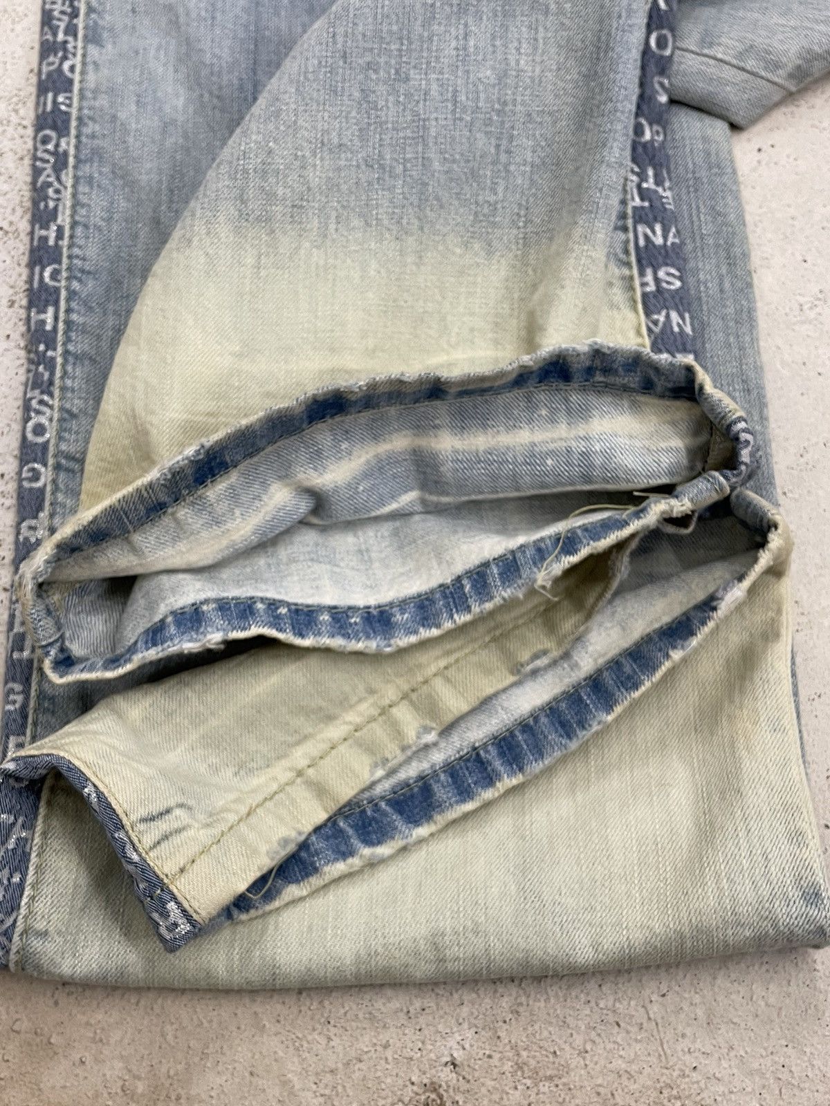 Hysteric Glamour Light Blue Mud Wash A6 Art Hysteric Style Distressed Denim Size US 30 / EU 46 - 23 Thumbnail