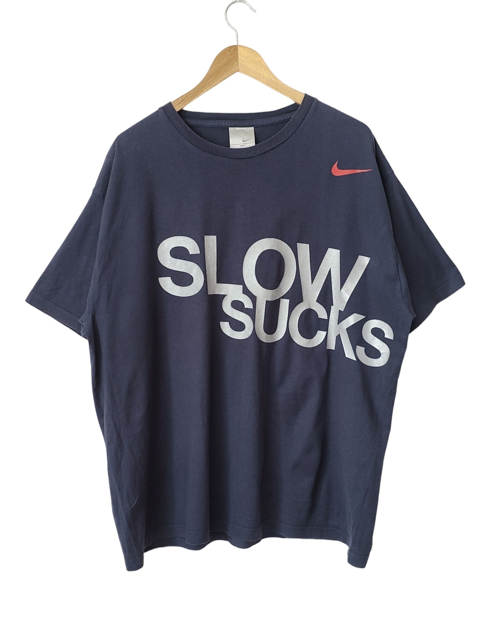 Vintage 2000s Y2K Nike Spellout Swoosh T Shirt Adult XL Red