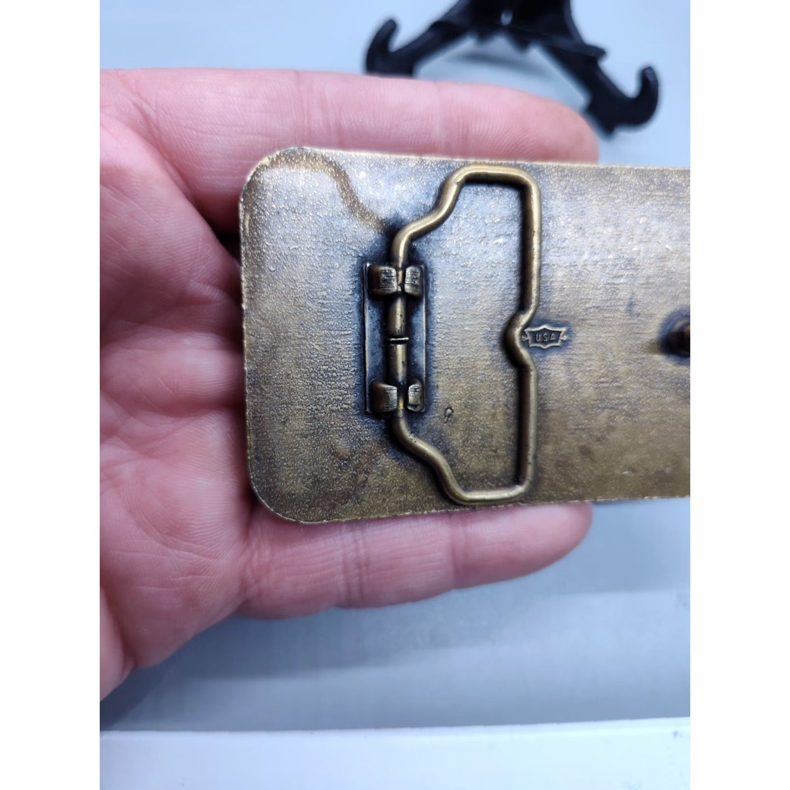 Vintage VINTAGE Makita Brass Belt Buckle Tools Gold 3" Adult Unisex Made in USA VGUC Size ONE SIZE - 4 Thumbnail