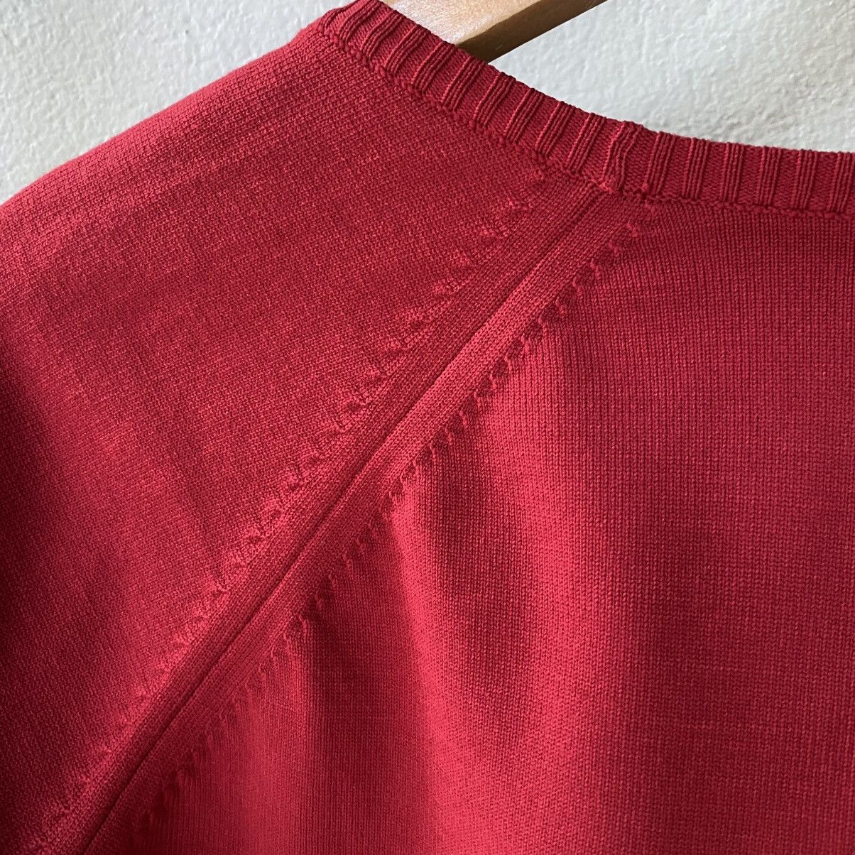 Miu Miu Miu Miu Red Square-Neck Short Sleeve Knit Top Size S / US 4 / IT 40 - 13 Thumbnail