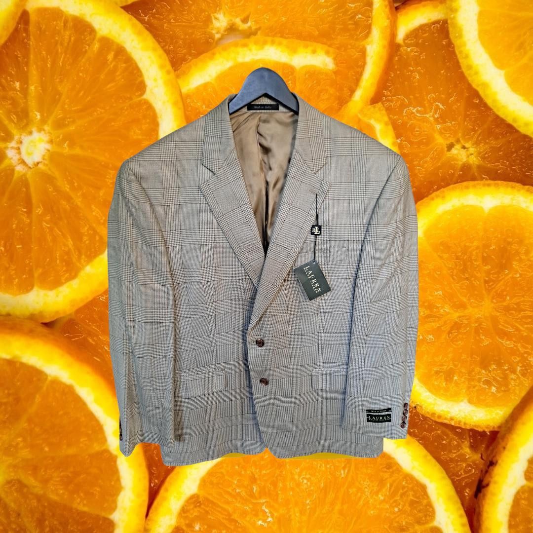 Lauren Ralph Lauren New Lauren by Ralph Lauren Tan Tweed Silk/Wool Blazer Size 4 Size 46R - 2 Thumbnail