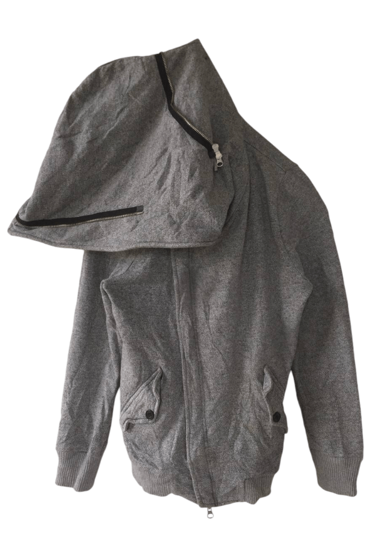 Japanese Brand ATELIER SAB GRUNGE PUNK HOODIE ASYMETRIC ZIPPER Size US S / EU 44-46 / 1 - 1 Thumbnail