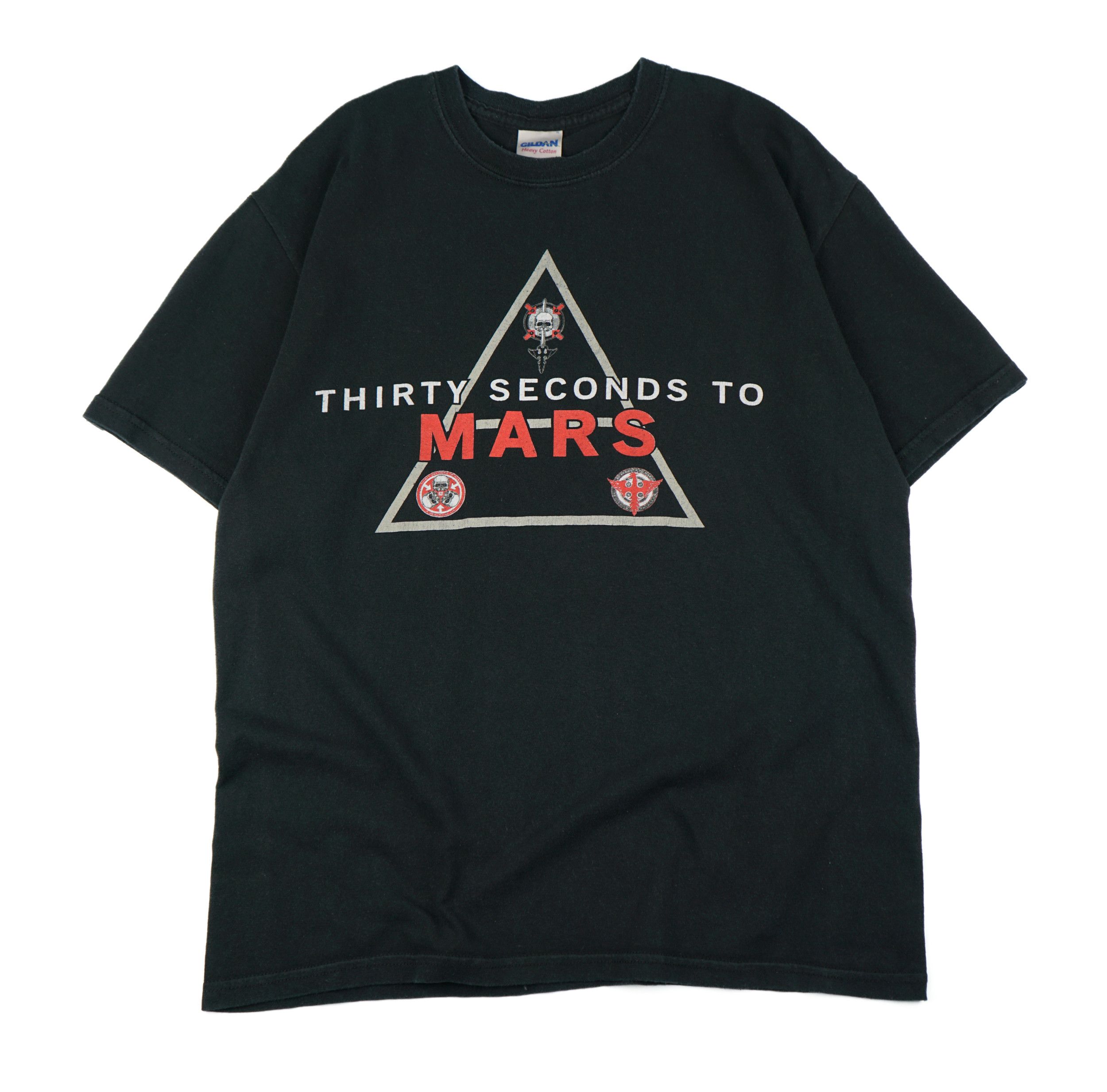 T-shirt Vintage 30 Seconds To Mars - Groupe De Musique, Taille L, Personnalisable, Noir