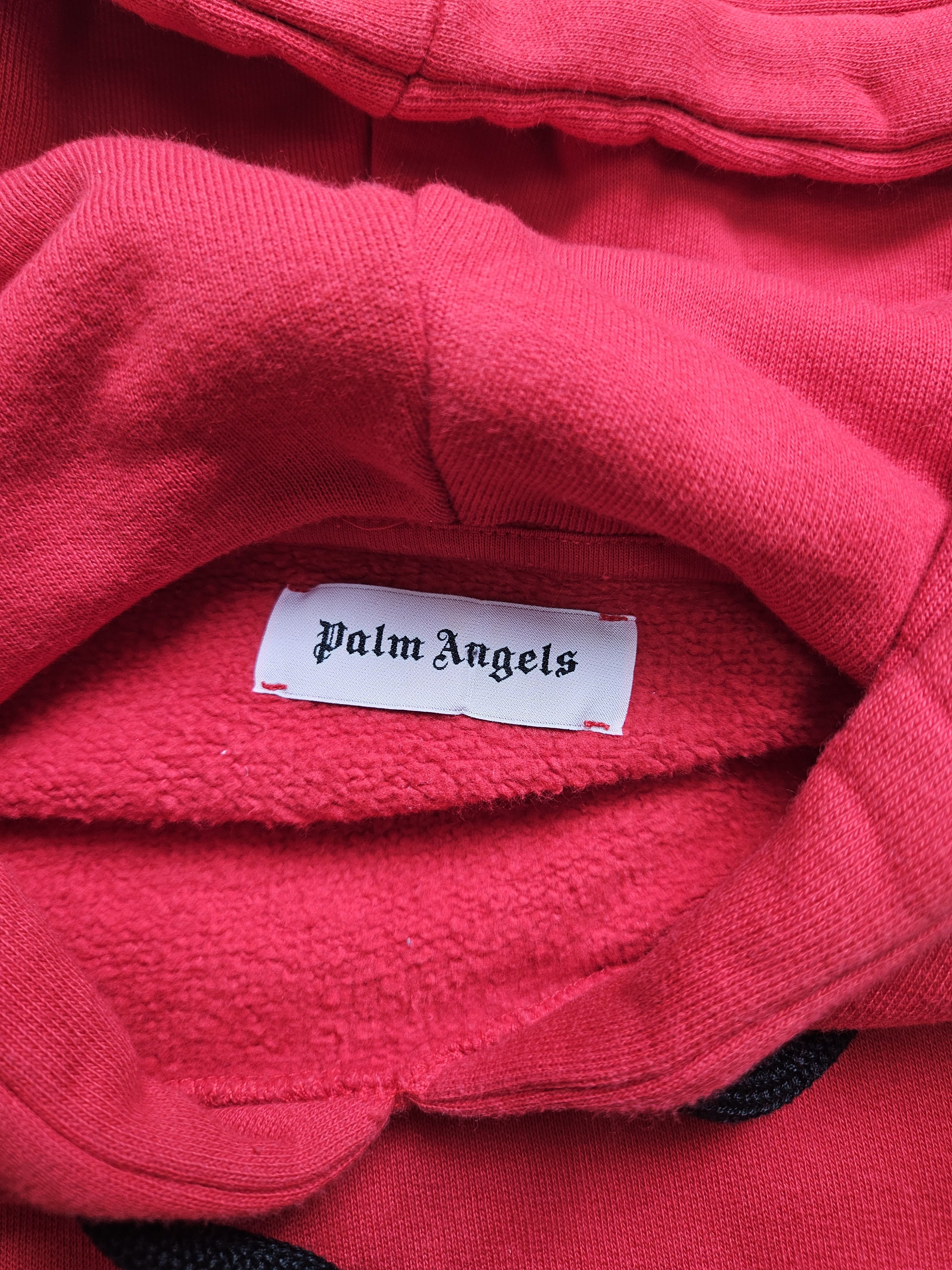 Palm Angels Palm Angels Red Hoodie with Yellow Logo on Front and Back Size US M / EU 48-50 / 2 - 5 Thumbnail