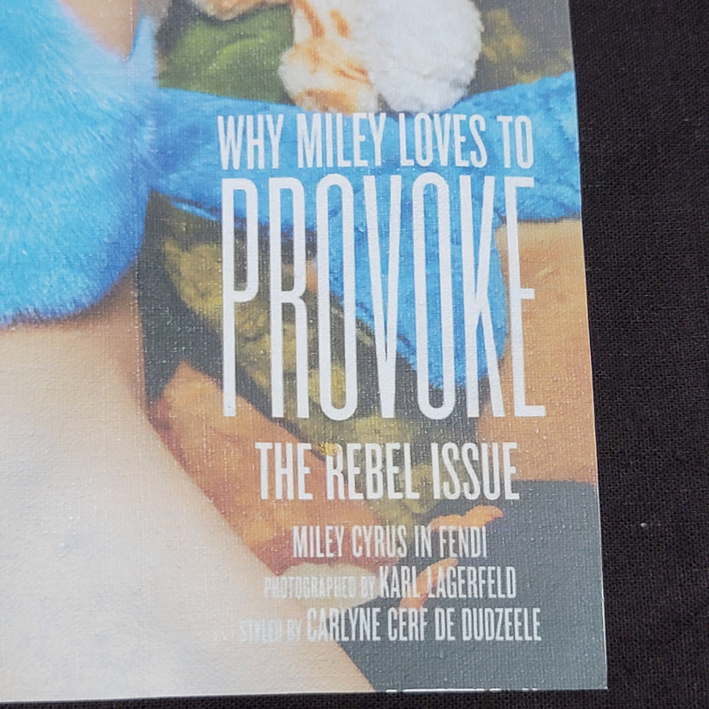 Other Miley Cyrus on V-Magazine Cover 100% Cotton Tote 16" X 14.5" Size ONE SIZE - 3 Thumbnail