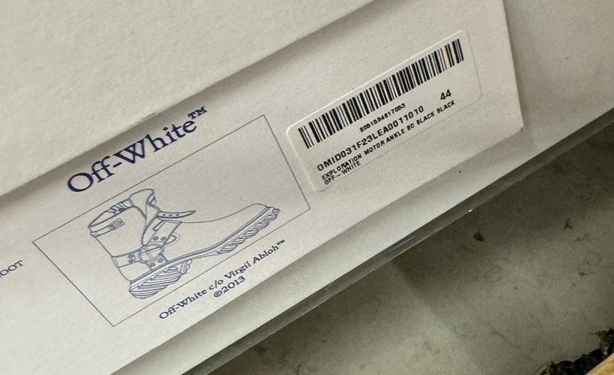 Off-White o1qlp0924 Exploration Motor Leather Ankle Boots in Black Size US 11 / EU 44 - 5 Thumbnail