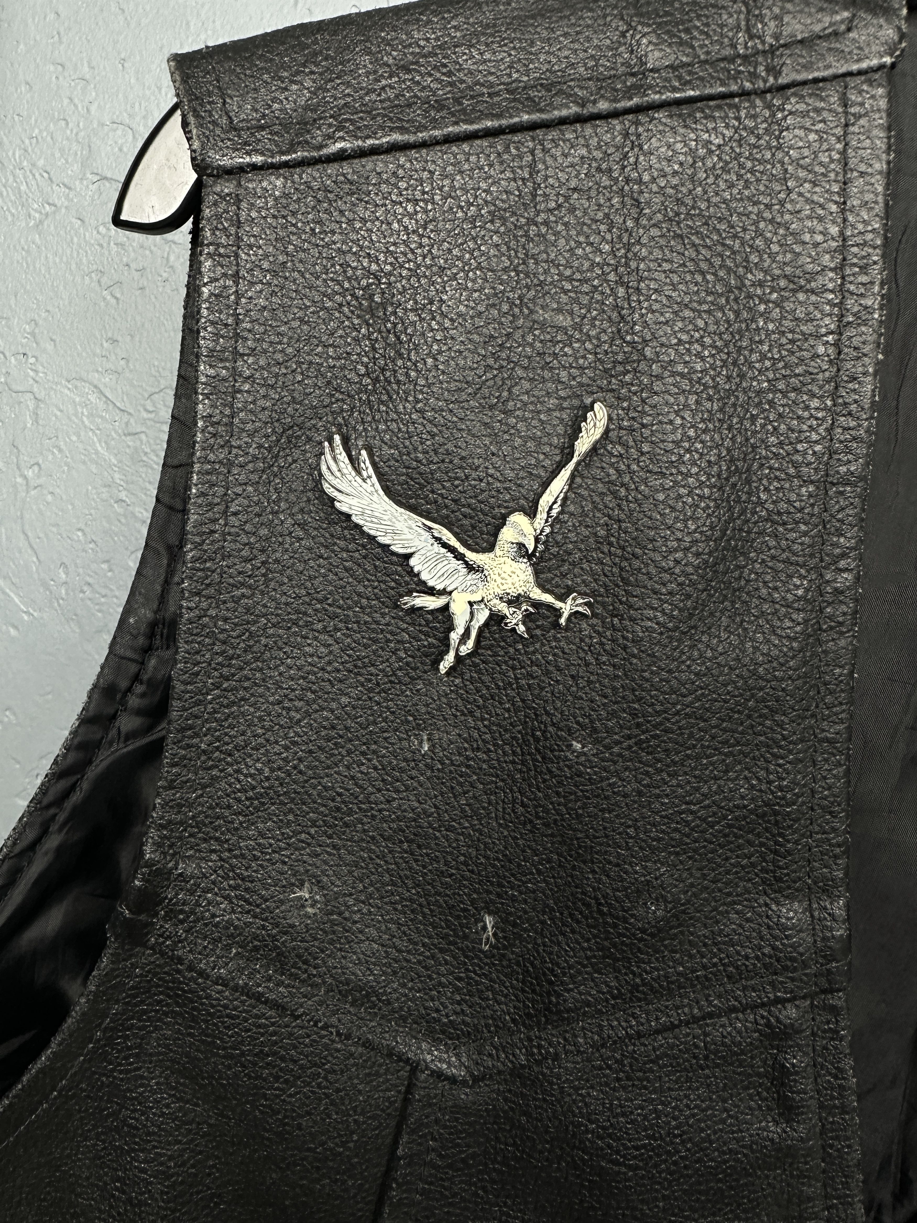 Vintage Vintage Leather Biker Vest Gilet Size US XXL / EU 58 / 5 - 4 Thumbnail