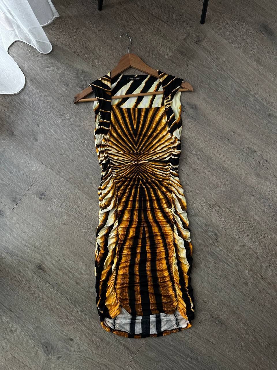 Japanese Brand × Roberto Cavalli × Vintage Vintage Roberto Cavalli Spring Striped Evening Womens Dress Size XS / US 0-2 / IT 36-38 - 1 Thumbnail