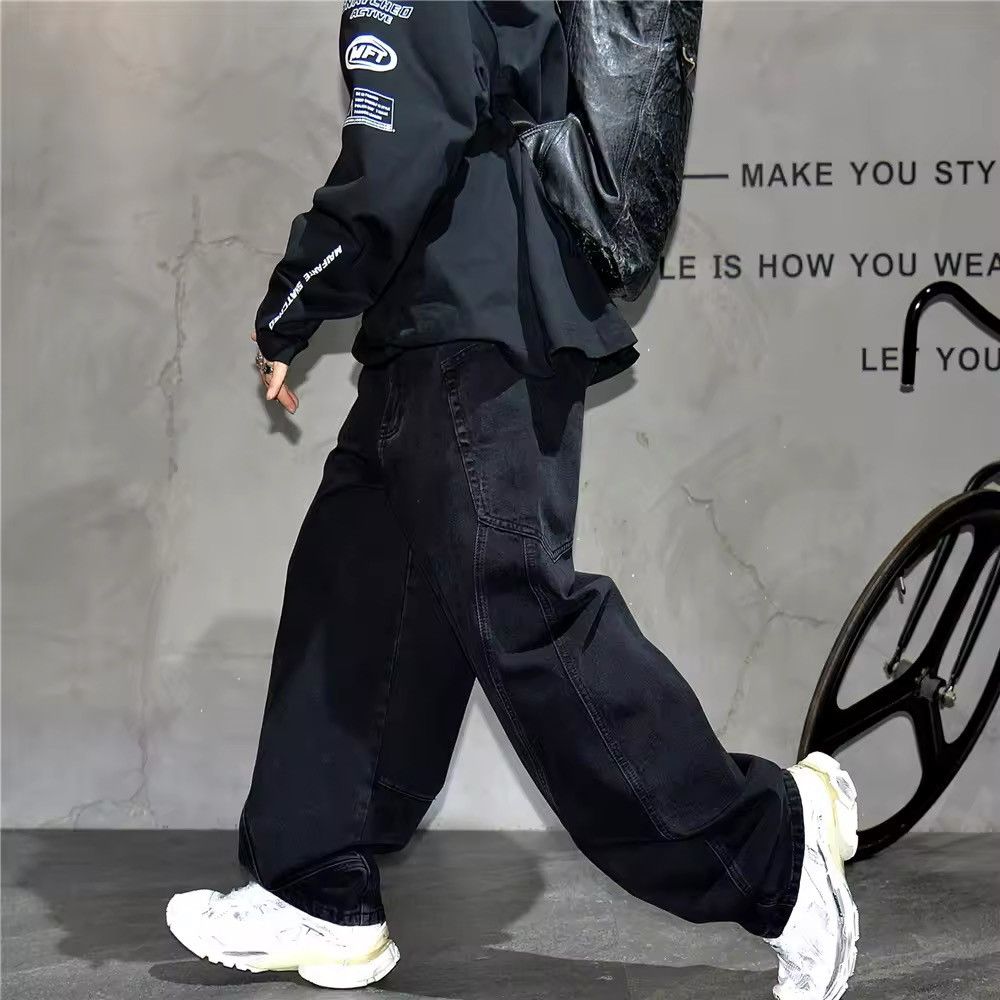 Jean Hip Hop Stacked Baggy Jeans Size US 33 - 4 Thumbnail