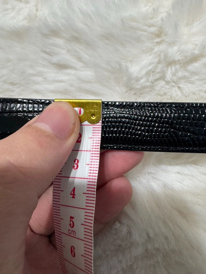 Saint Laurent Paris saint laurent parisEmbossed black gold logo belt 2503-Nexta Size ONE SIZE - 8 Thumbnail