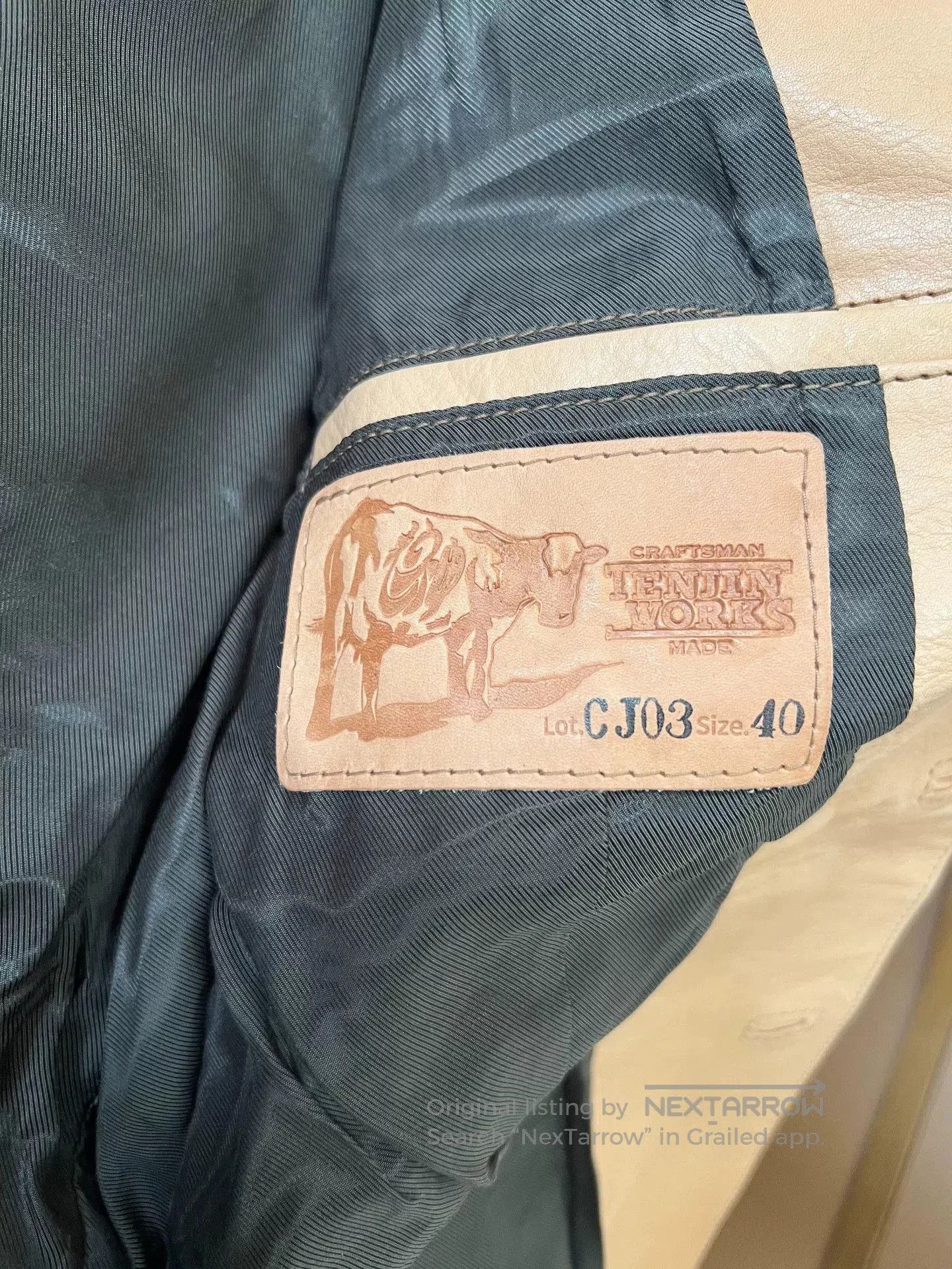 Japanese Brand Tenjin Works CJ03 Leather Jacket. Size US XXS / EU 40 - 8 Thumbnail