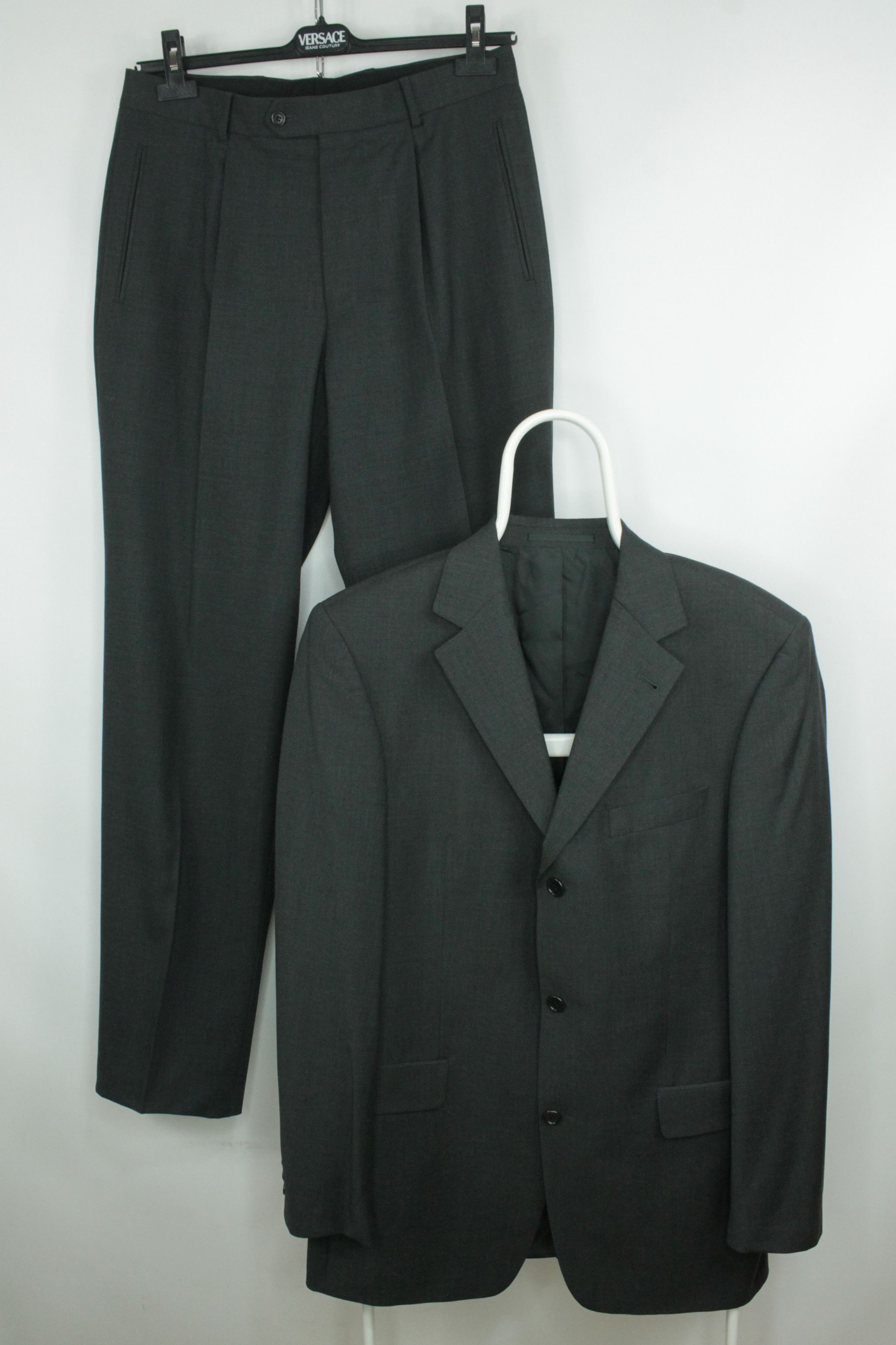 Hugo Boss Vintage Hugo Boss Gray Stretch Wool Formal Suit Men's Size 40L - 1 Thumbnail