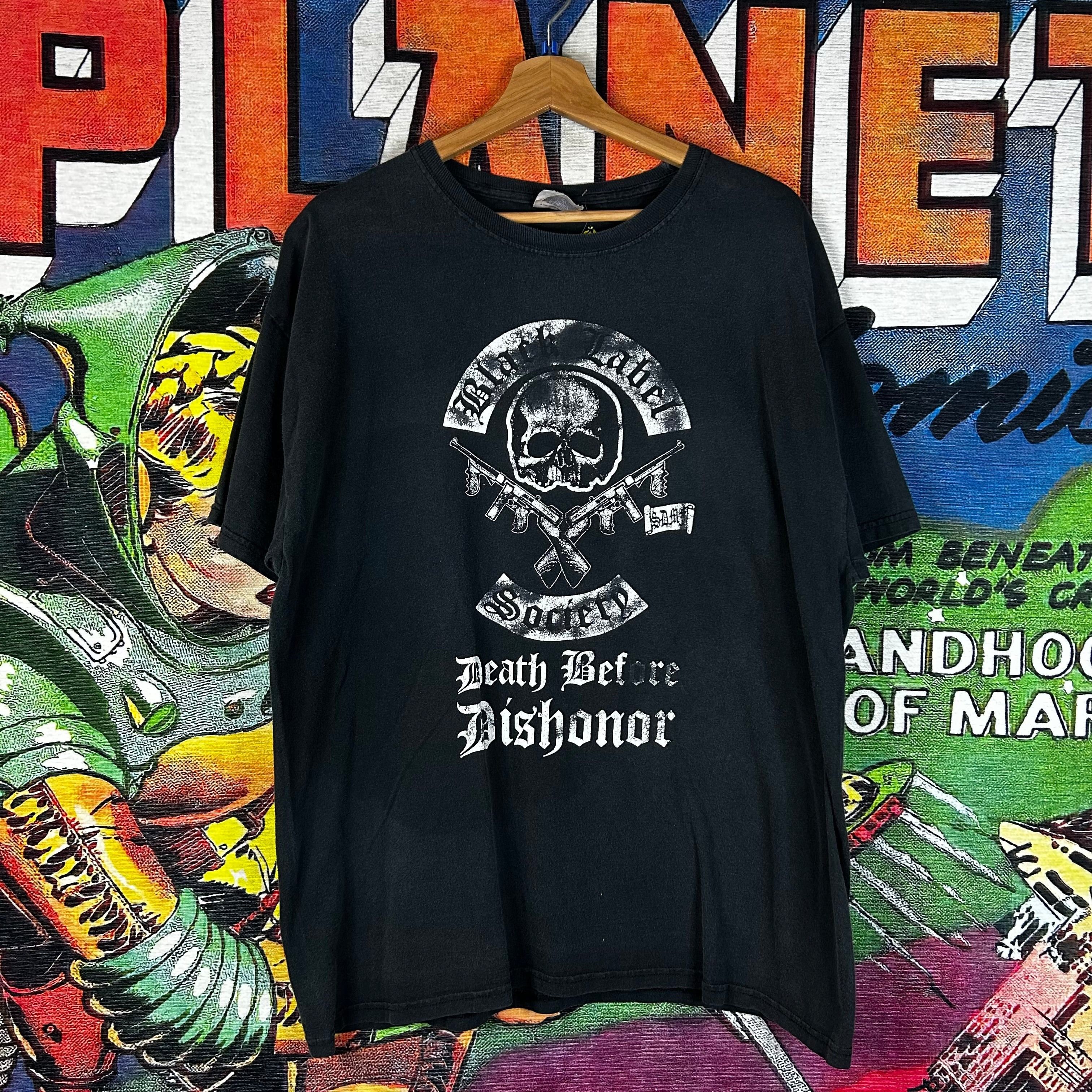 Vintage Vintage Y2K Black Label Society ‘Death Before Dishonor’ Tee Size US XL / EU 56 / 4 - 1 Thumbnail