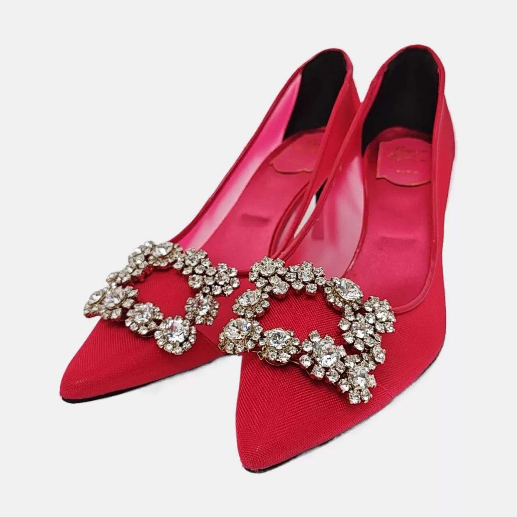 Roger Vivier Roger Vivier Crystal Buckle Heels 38 Size US 7.5 / IT 37.5 - 1 Thumbnail