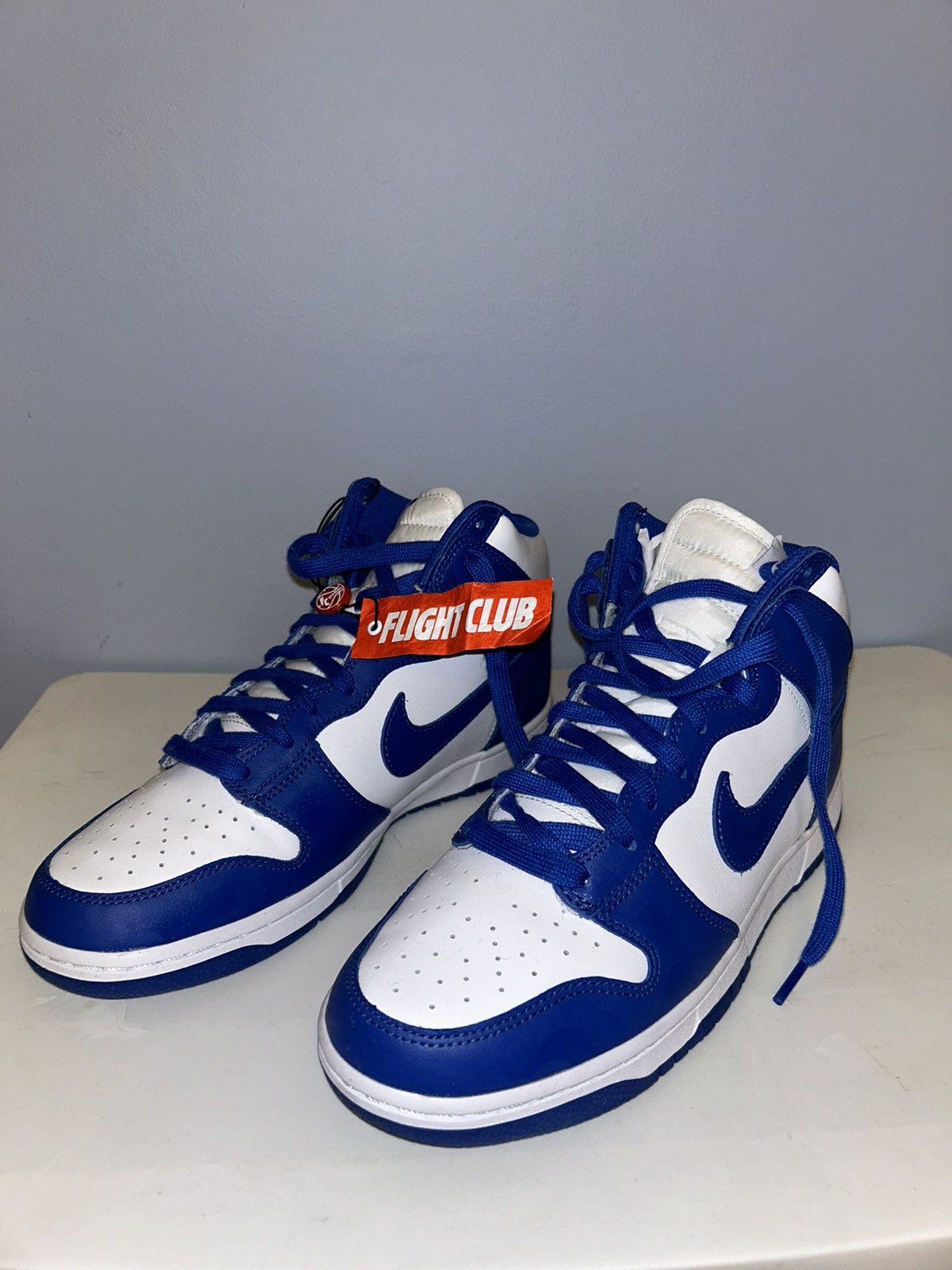 image of Nike Dunk High Top Game Royal Shoes in Blue, Men's (Size 9)