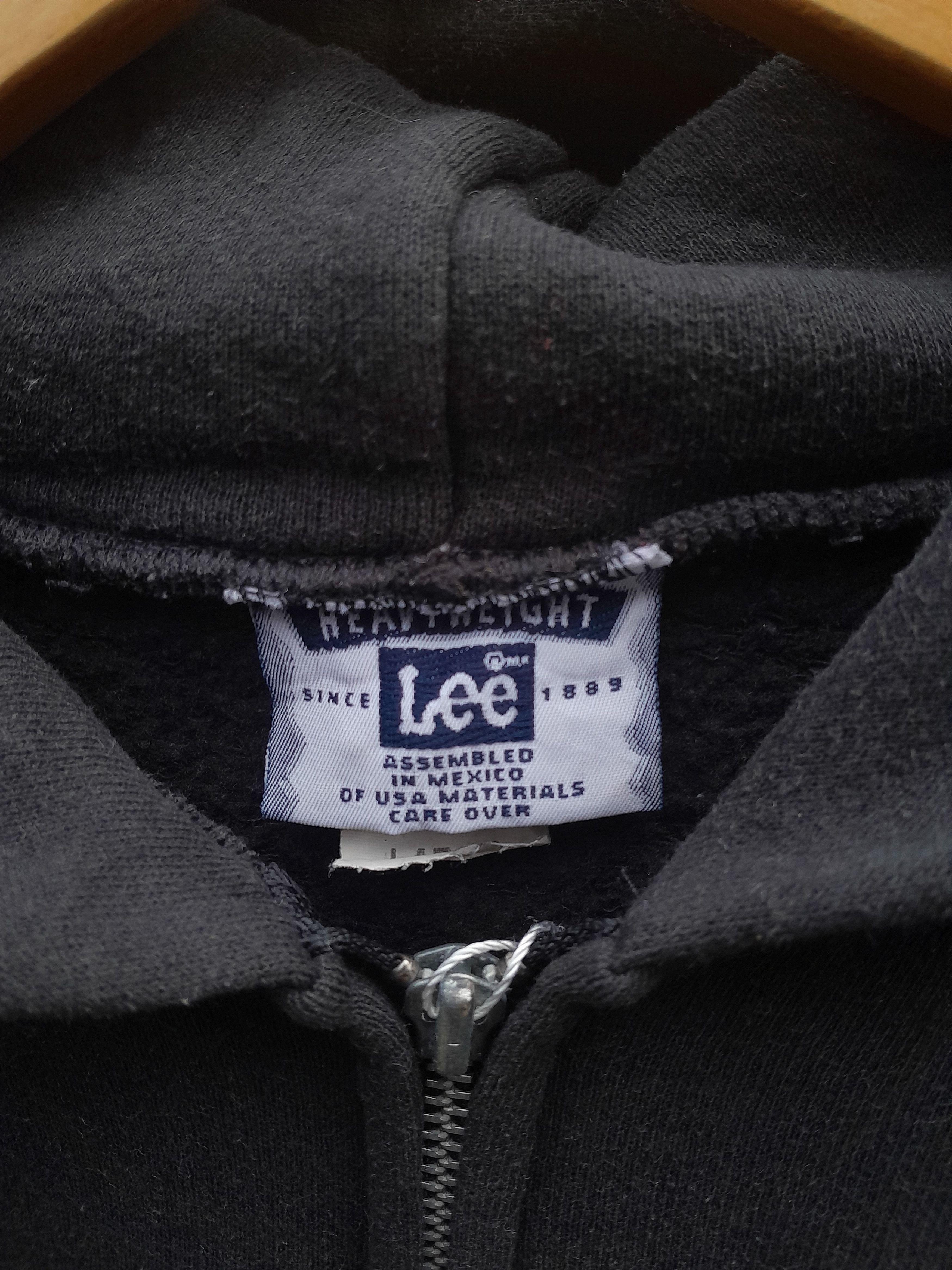 Lee Vintage 90s LEE blank zipper hoodies Size US L / EU 52-54 / 3 - 3 Thumbnail