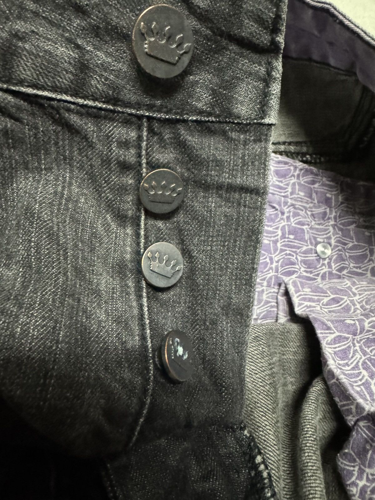 Tornado Mart VINTAGE 2000s JAPANESE FISHBONE BLACK MULTI-POCKET RARE Size US 35 - 7 Thumbnail