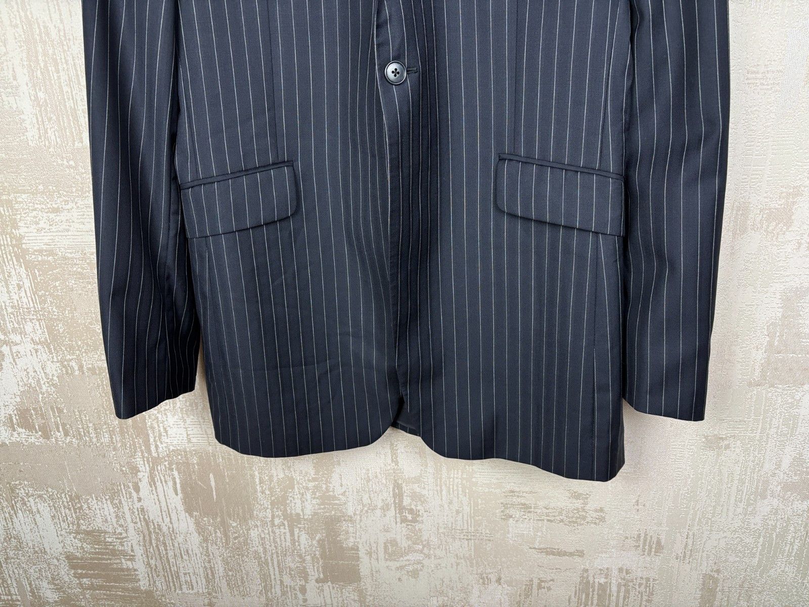 Other UK Holland Esquire Striped Wool Blazer Long UK 40" 112 cm EU 50 Size 40L - 8 Thumbnail