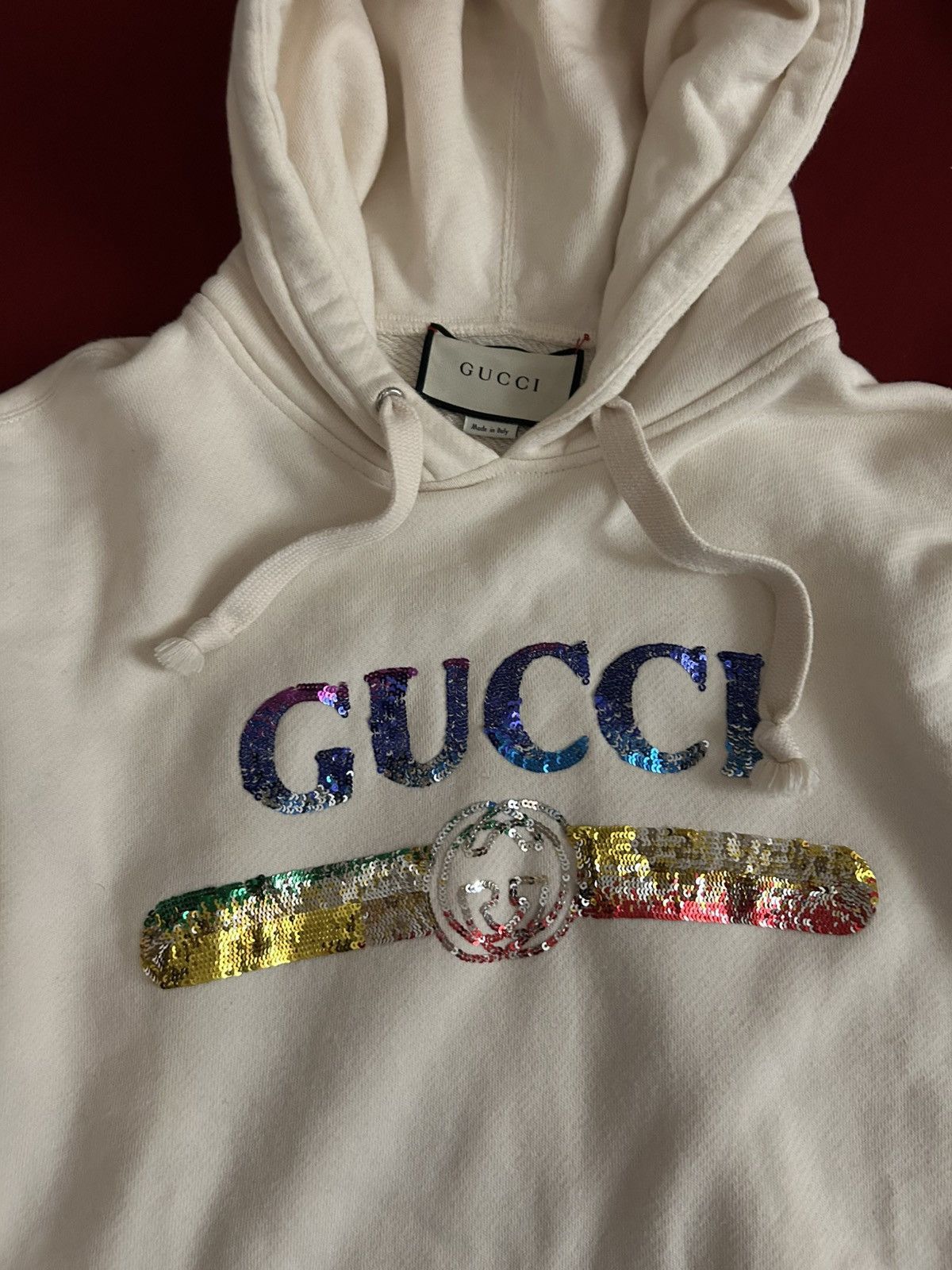 Gucci Gucci Sequin Logo Sweatshirt Size US M / EU 48-50 / 2 - 3 Thumbnail