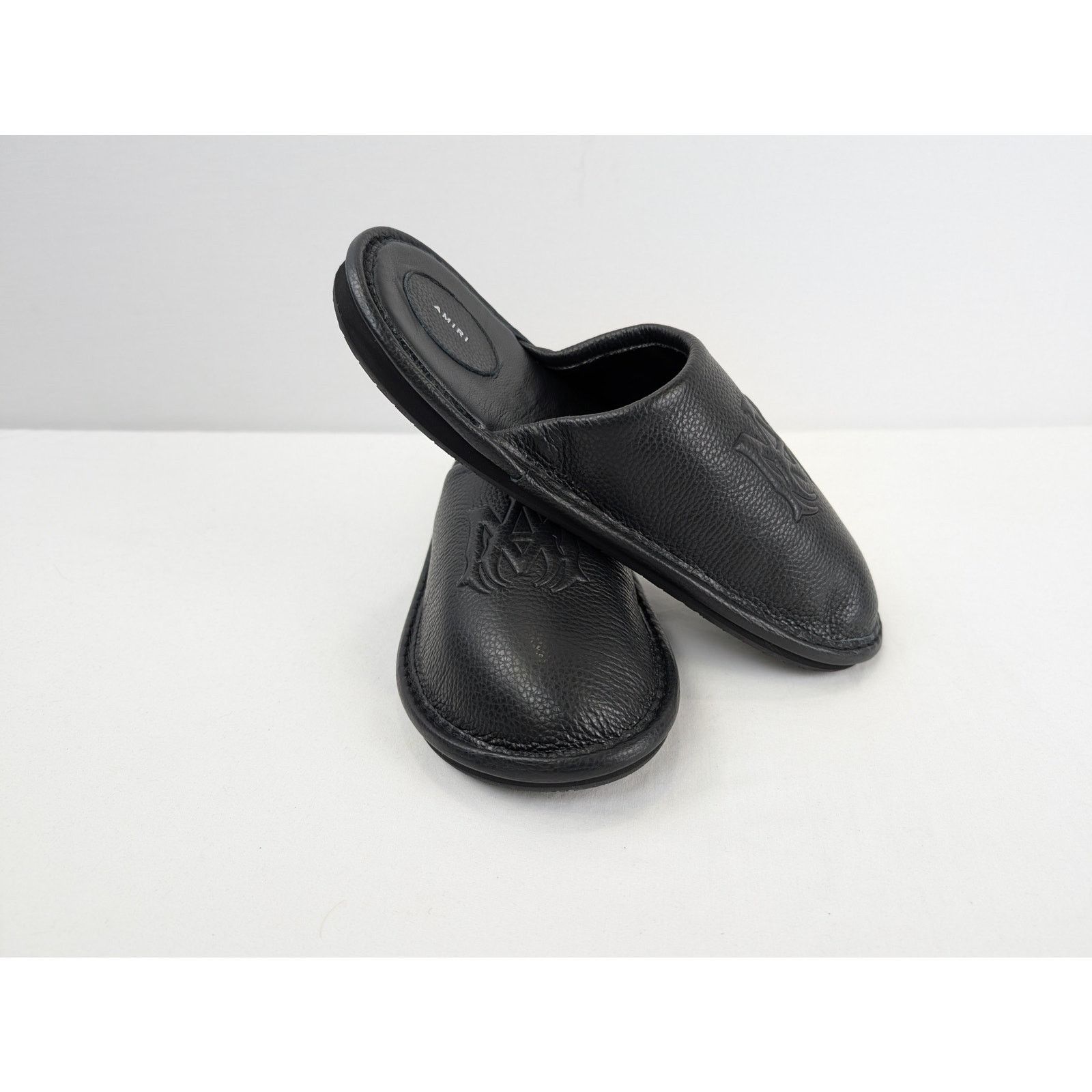 Amiri o1rshd1 Lux Leather Slipper Sandal in Black Size US 11 / EU 44 - 18 Thumbnail