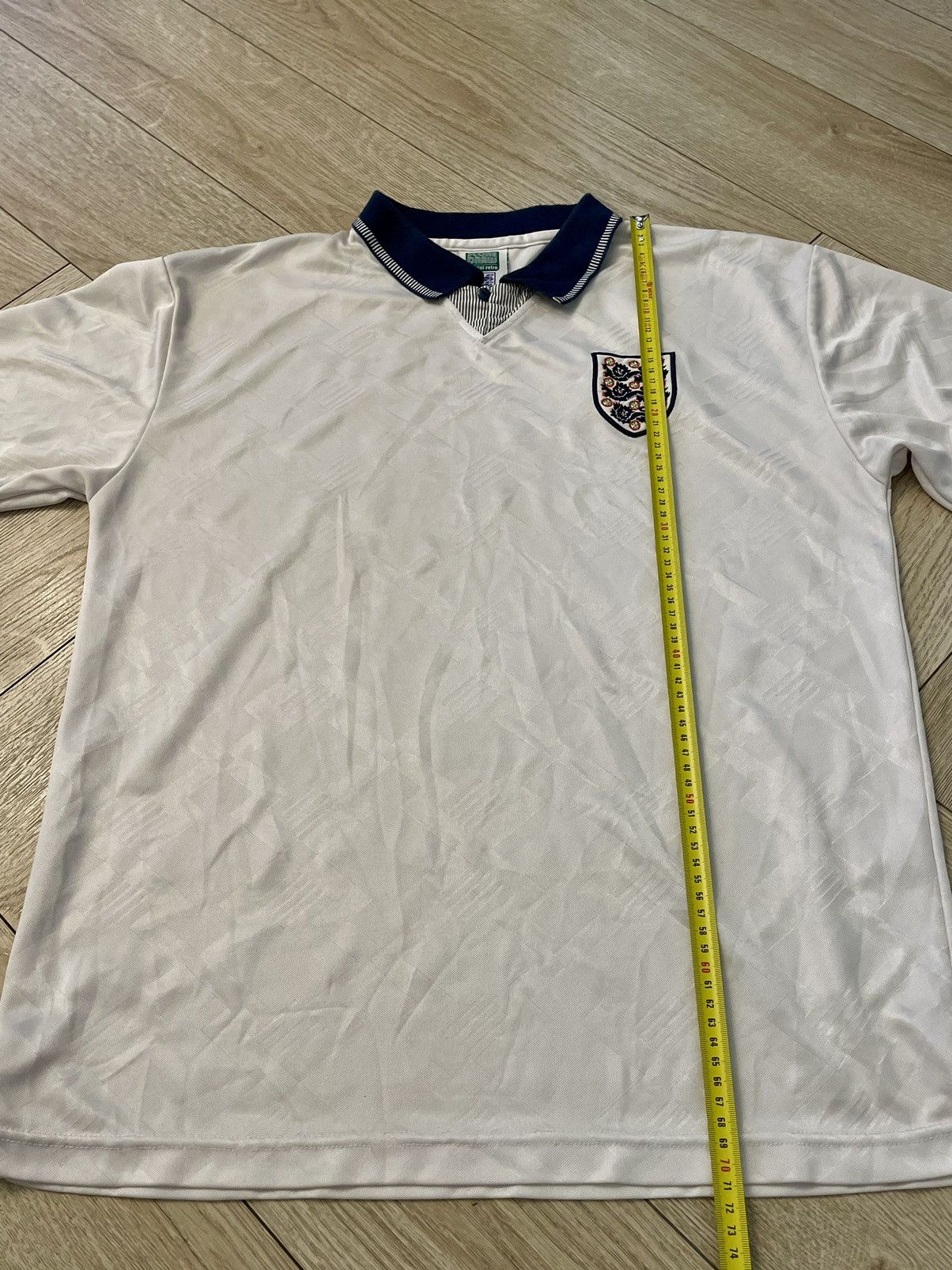 Vintage Score Draw England 1990 Away Jersey White football Shirt Size US L / EU 52-54 / 3 - 11 Thumbnail