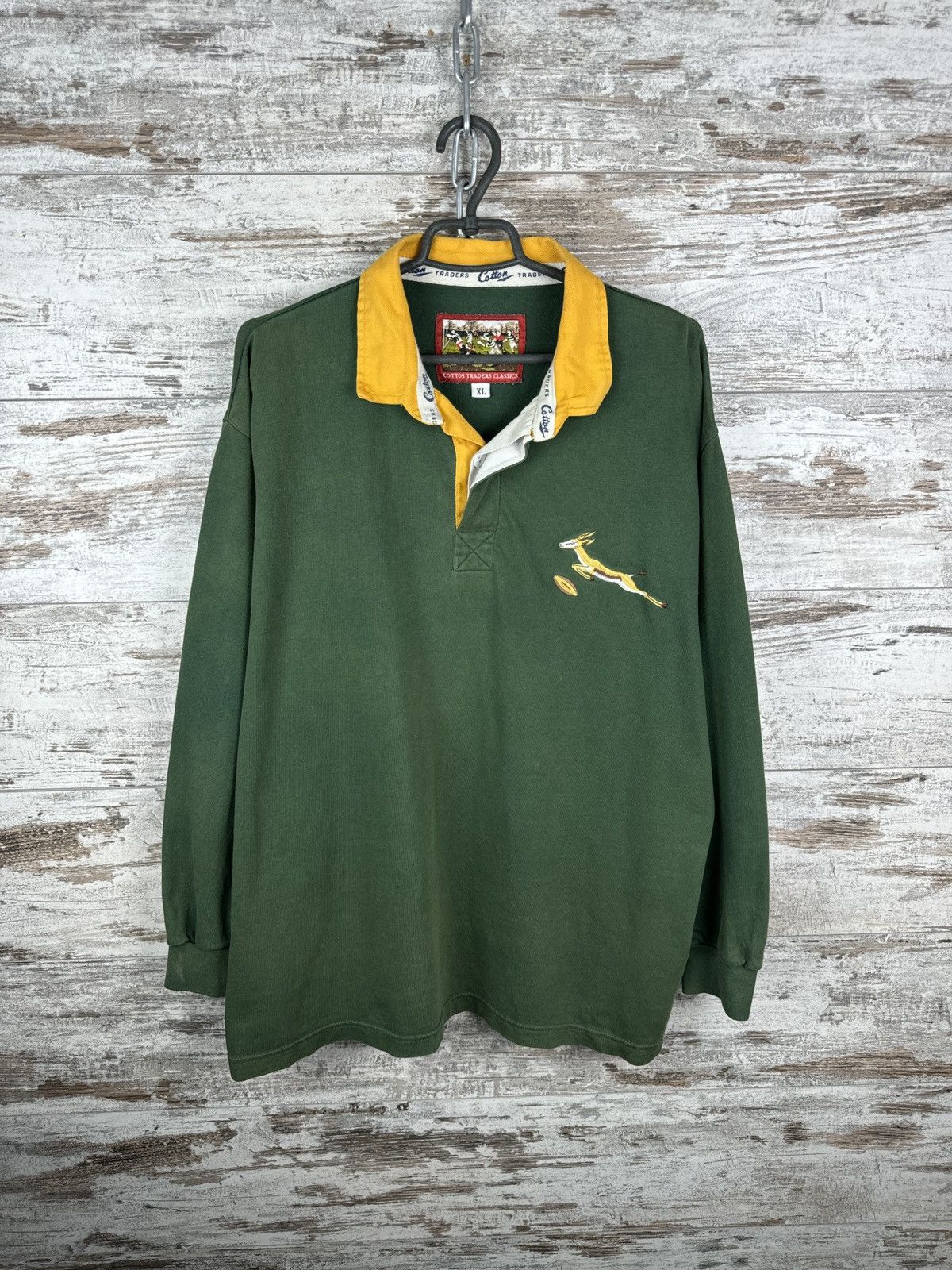 Vintage Mens Vintage Cotton Traders South Africa rugby sweatshirt Size US XL / EU 56 / 4 - 1 Thumbnail