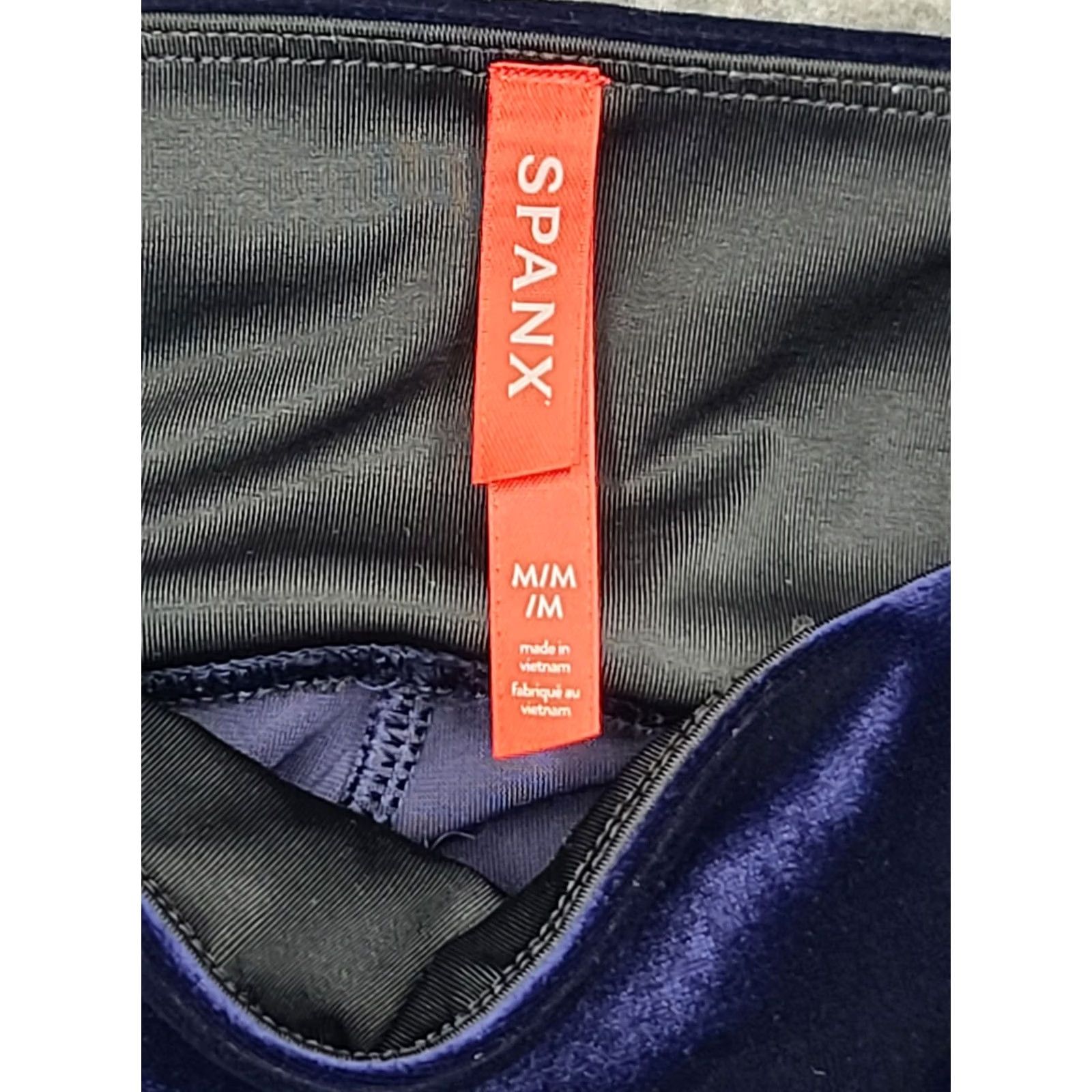 Spanx Spanx High Waisted Velvet Leggings Navy Blue Shaping Pants Women Medium M Size 32" / US 10 / IT 46 - 3 Thumbnail
