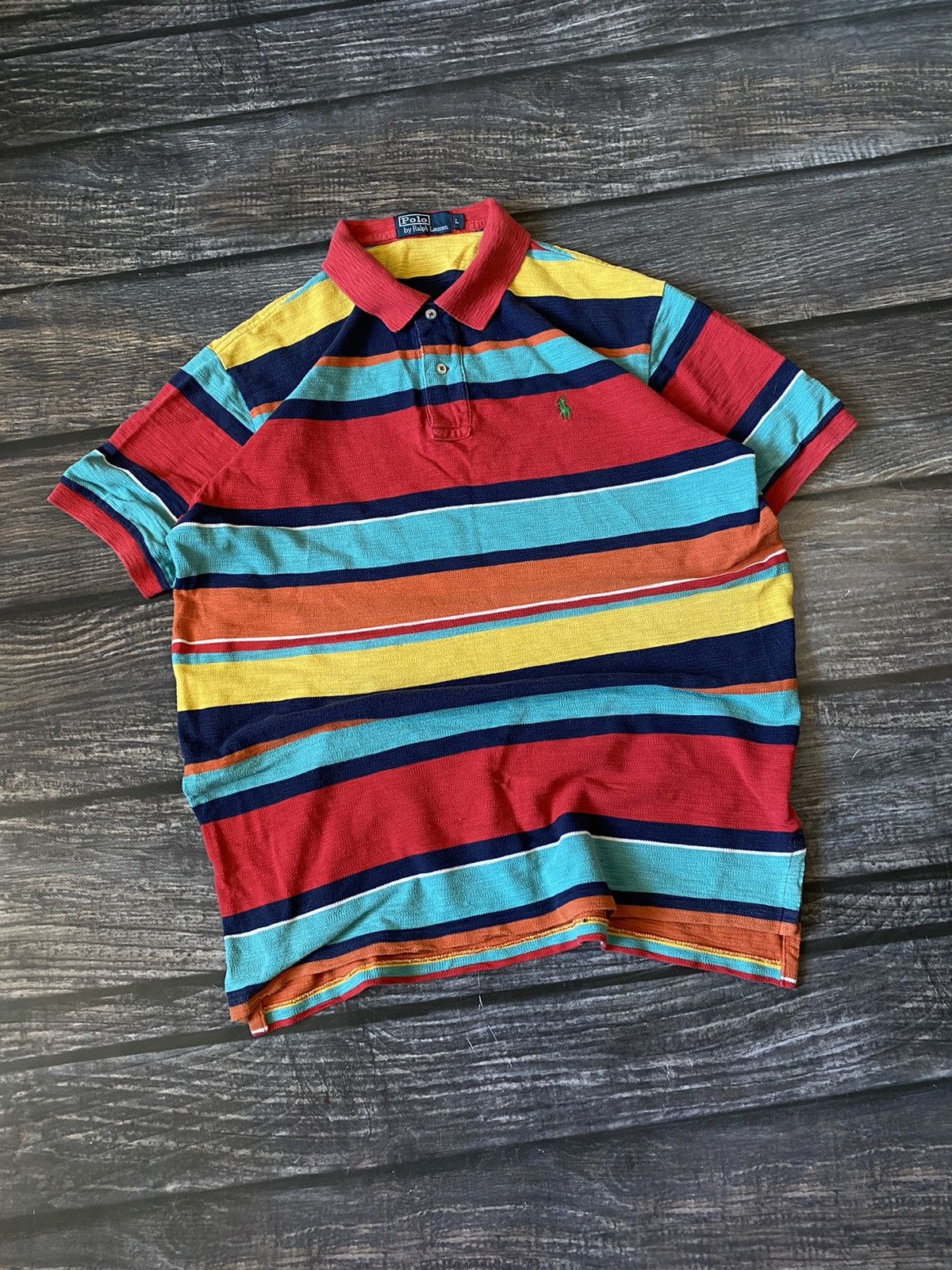 Polo Ralph Lauren × Ralph Lauren Ralph Laurent Coarse Knit Vintage Shirt Size US L / EU 52-54 / 3 - 2 Thumbnail