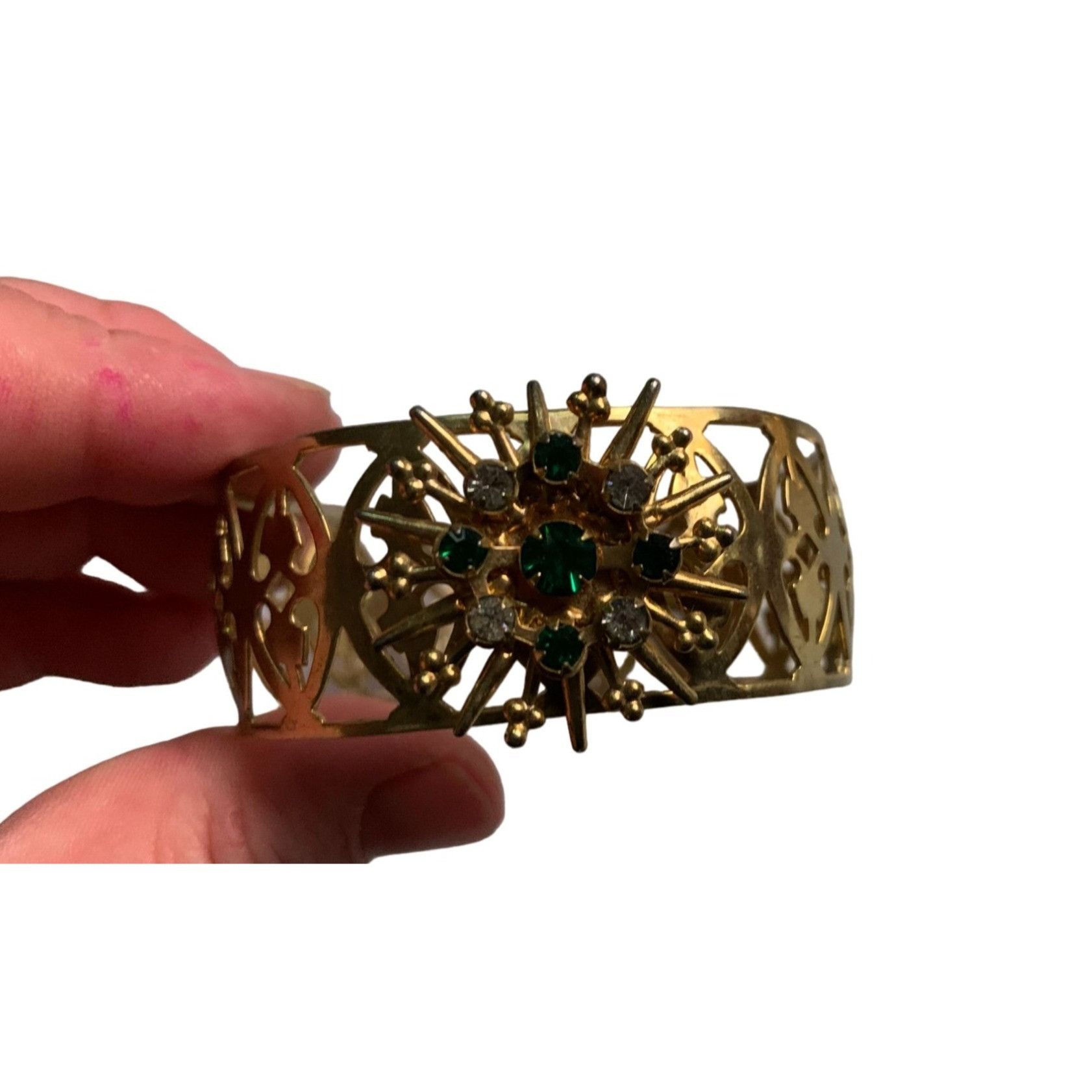 Other Vintage Womens Jewelry - Goldtone Bracelet, Earrings and Pin Size ONE SIZE - 4 Thumbnail