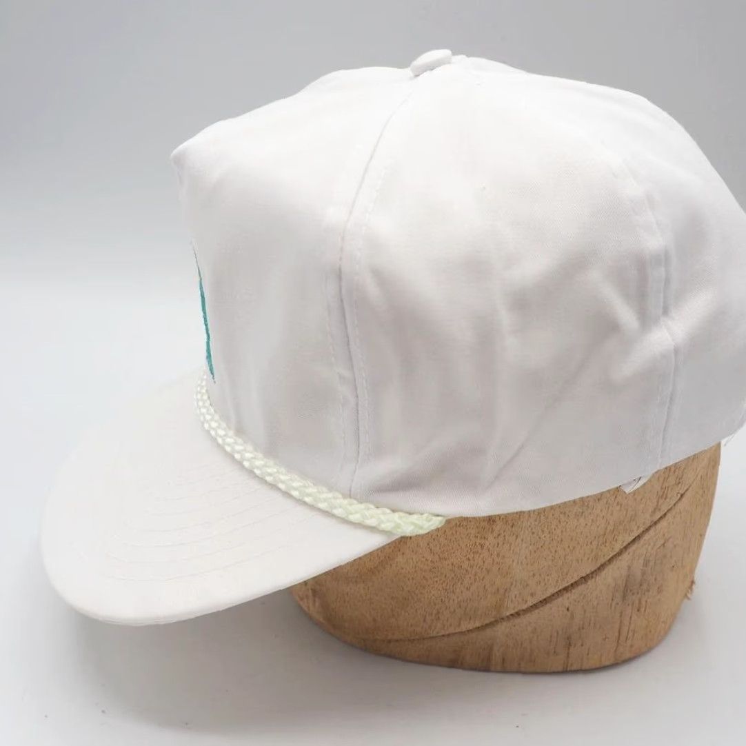 Vintage VINTAGE Snapback Trucker Farmer Hat Cap Savannah Lakes Village 1980s White Adjustible 1980s Hat Mens Size ONE SIZE - 2 Thumbnail