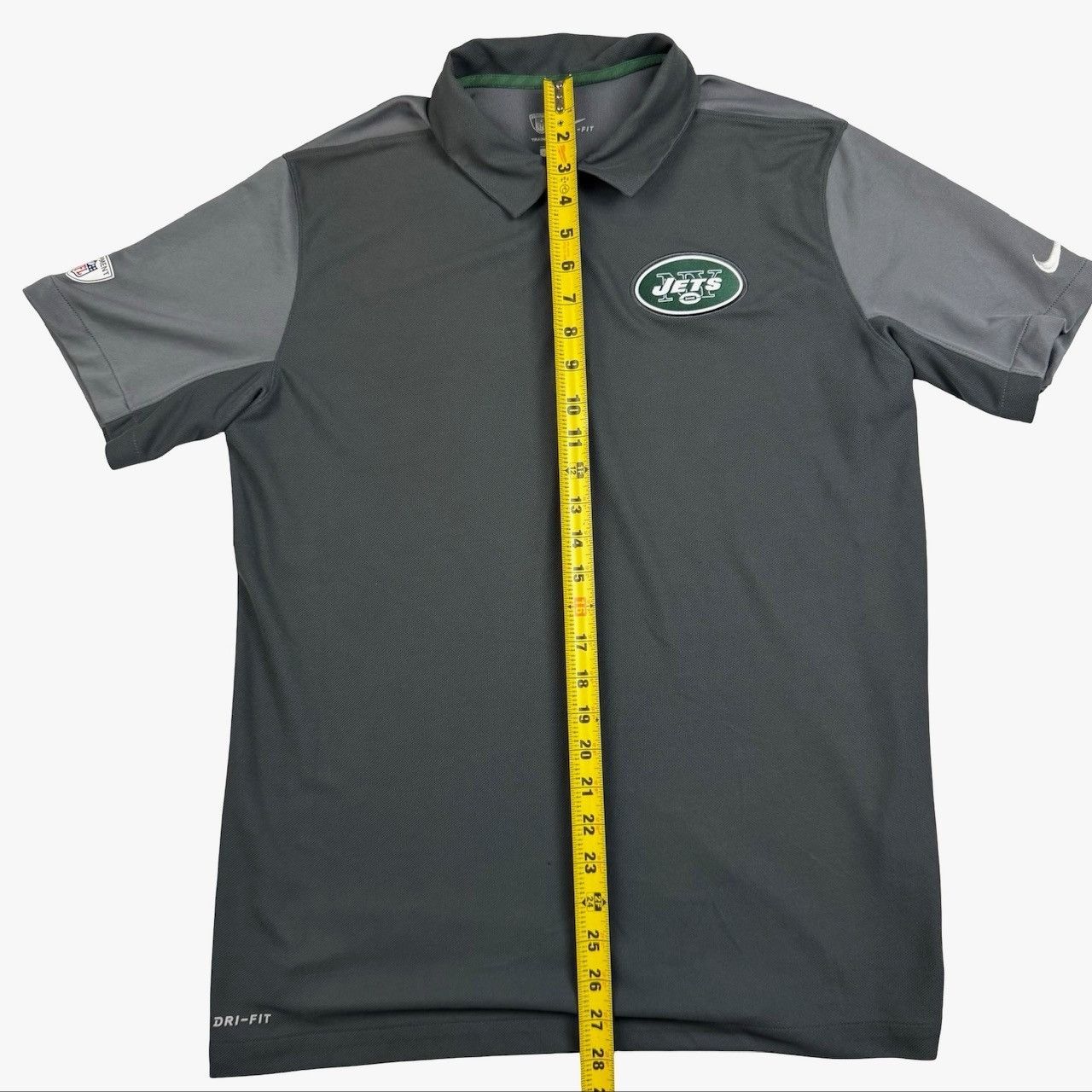 Nike New York Jets x Nike Men's NFL Equipment S/S Polo Shirt Gray Size US L / EU 52-54 / 3 - 7 Thumbnail