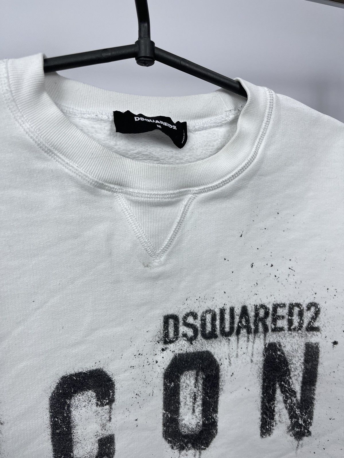 Dsquared2 Dsquared2 ICON Sweatshirt Size M White Big Logo Italy Size US M / EU 48-50 / 2 - 4 Thumbnail