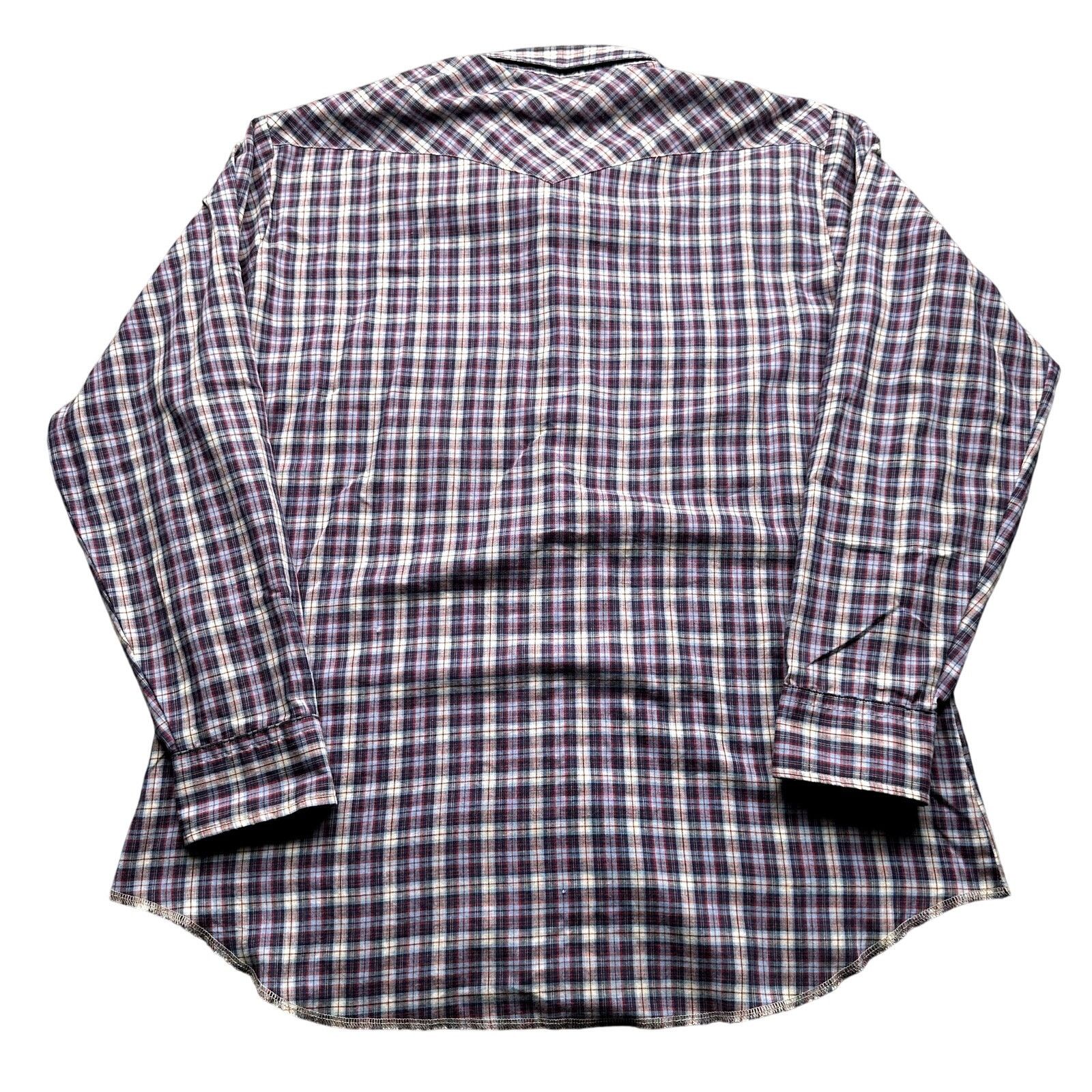 Wrangler Vintage 80s Wrangler Western Pearl Snap Plaid Shirt Mens XL Size US XL / EU 56 / 4 - 2 Thumbnail