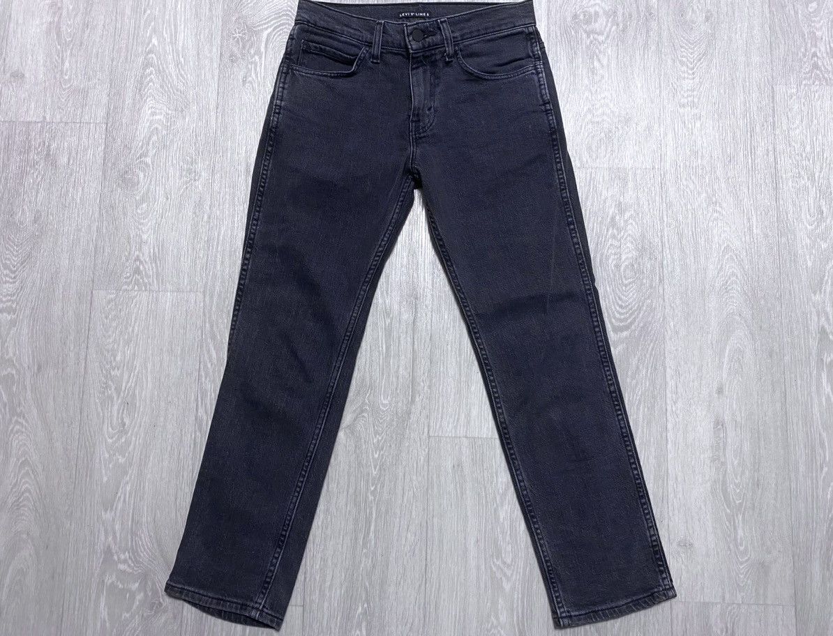 Levi's Made & Crafted Levi’s Line 8 Graphite Black Washed Cropped Jeans Denim Mom Size 28" / US 6 / IT 42 - 6 Thumbnail