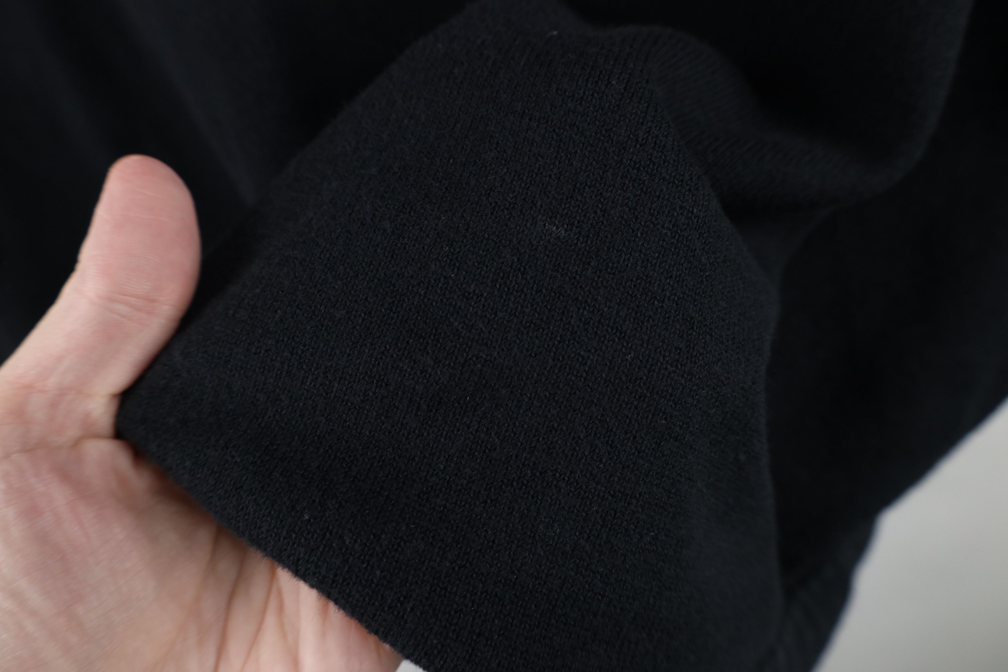Vintage Vintage 90s Streetwear Blank Knit Collared Polo Shirt Black Size XXL / US 16-18 / IT 52-54 - 5 Thumbnail