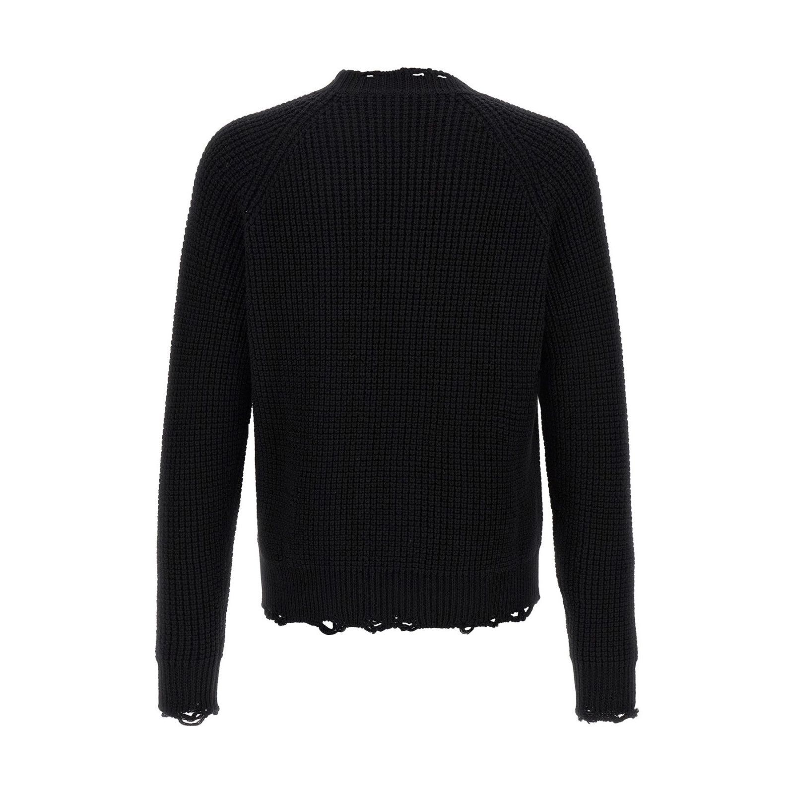 Dsquared2 DSQUARED2 Destroyed Black Wool Sweater New & Authentic (Men' Size US L / EU 52-54 / 3 - 2 Thumbnail