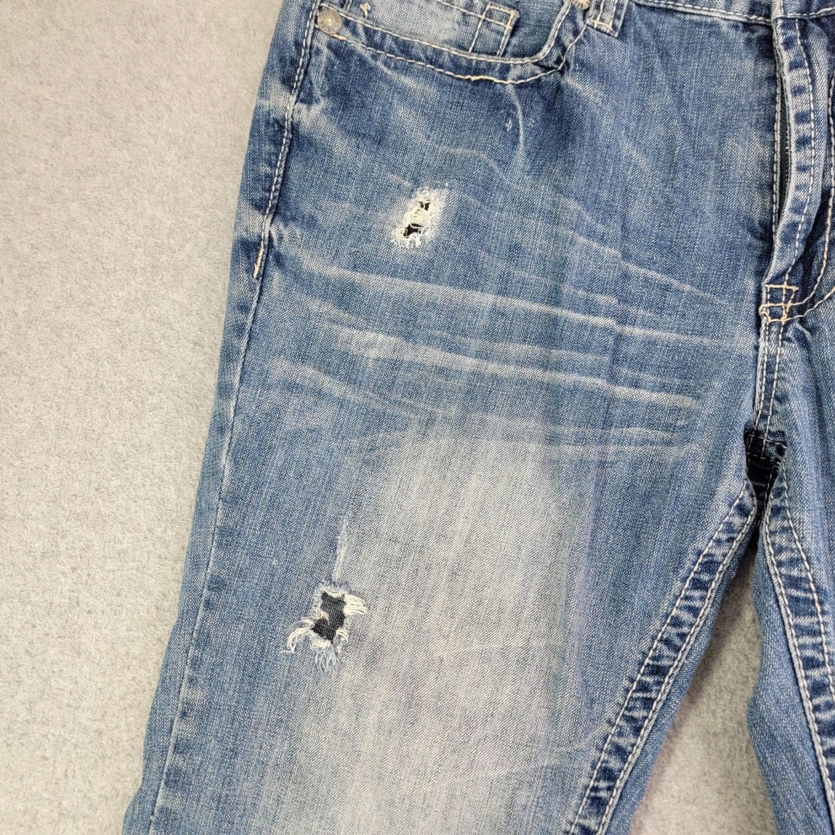 Denime Axel Jeans Mens 36x32 Light Wash Blue Volcott Vintage Bootcut Denim Pants Size US 36 / EU 52 - 5 Thumbnail