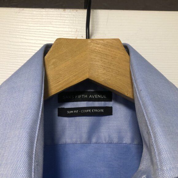 Saks Fifth Avenue Saks fifth avenue men's cotton dress shirt size: 16/34-35 Size US L / EU 52-54 / 3 - 5 Thumbnail