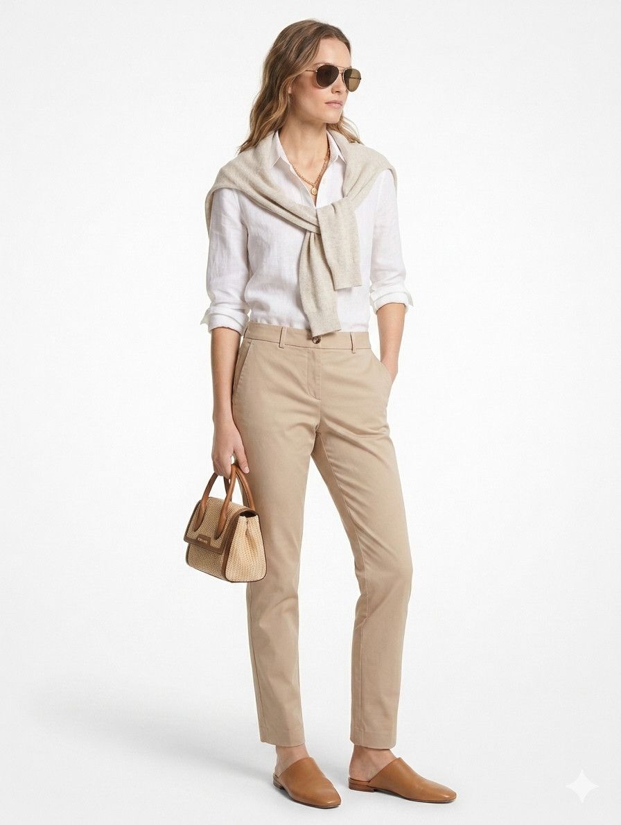 Michael Kors Michael Kors Collection Chino Slim Trousers Size 28" / US 6 / IT 42 - 2 Thumbnail